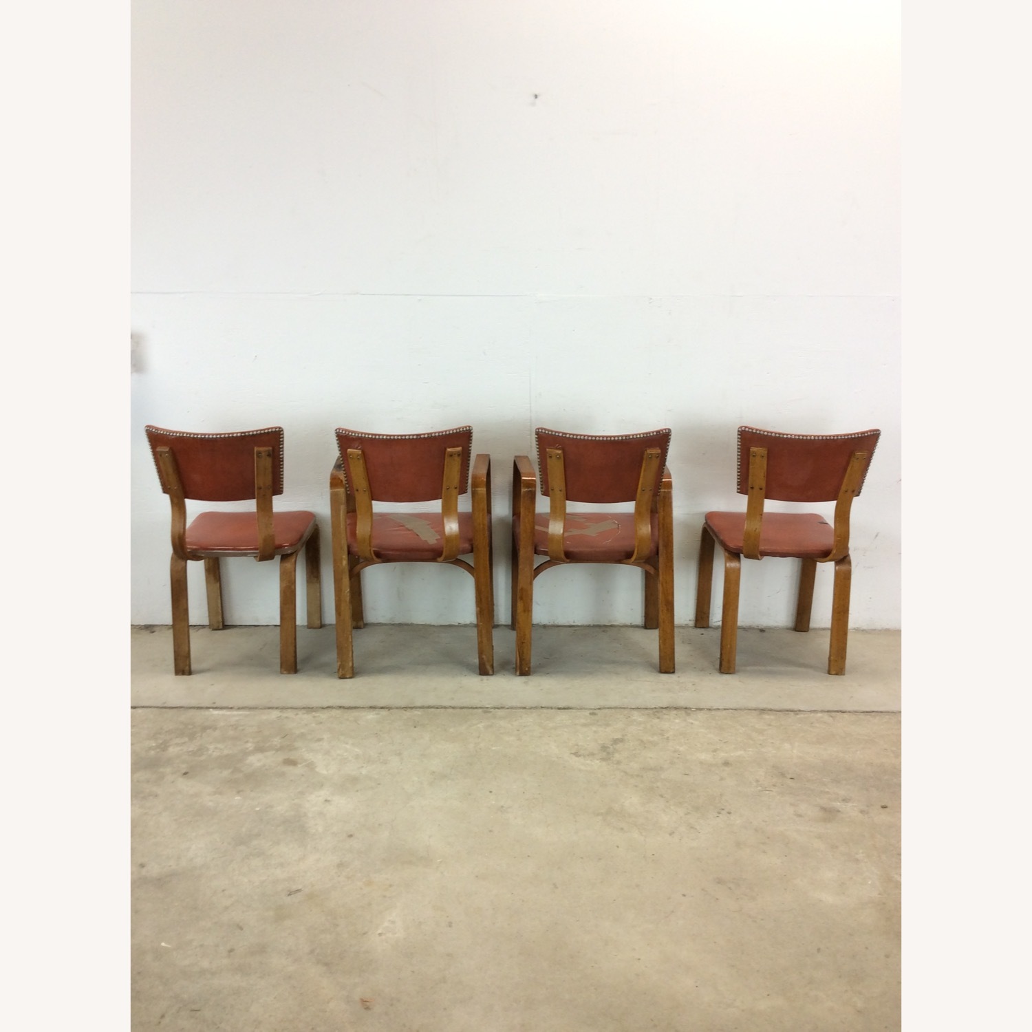 Set of 4 Mid Century Bentwood Dining Chairs - image-17