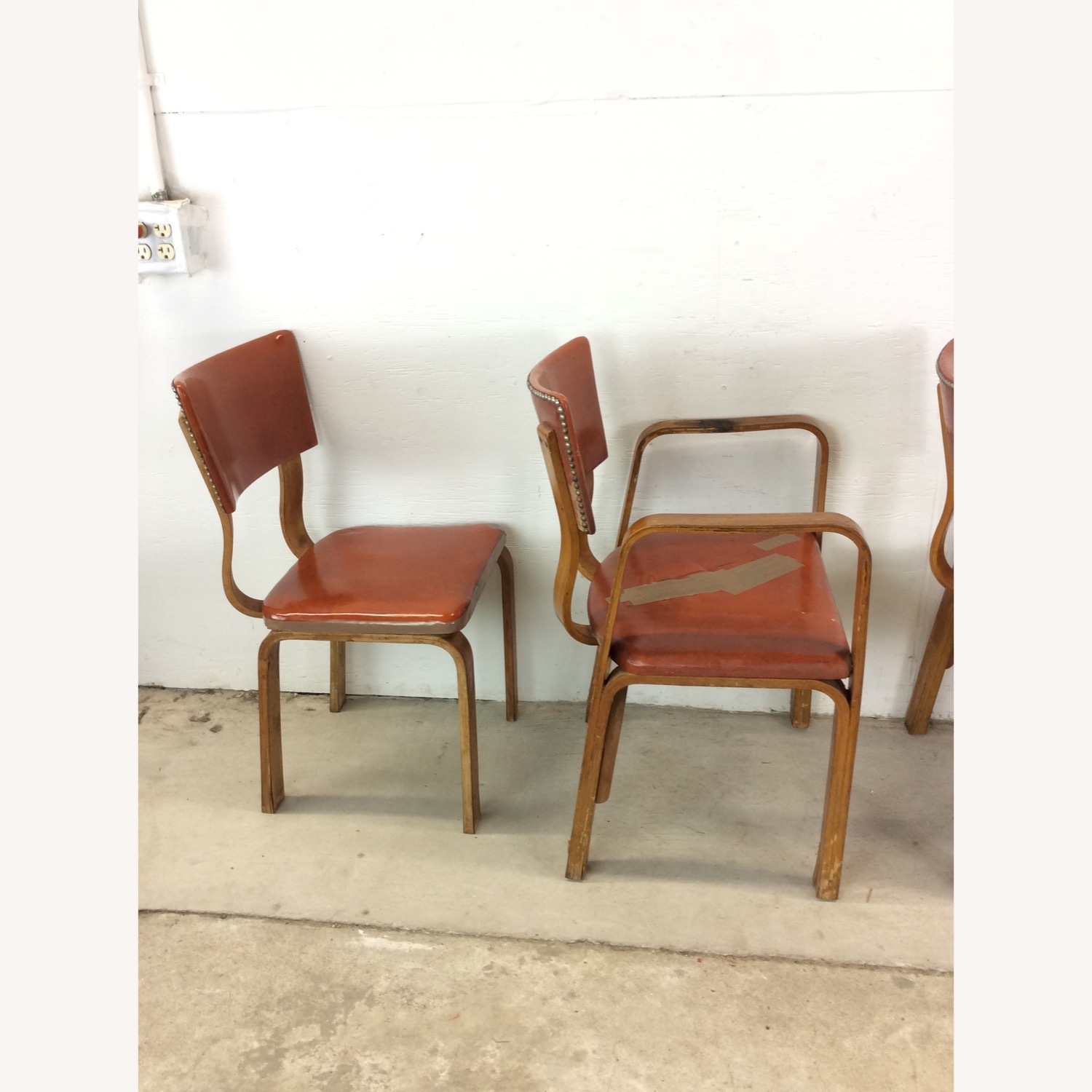 Set of 4 Mid Century Bentwood Dining Chairs - image-12