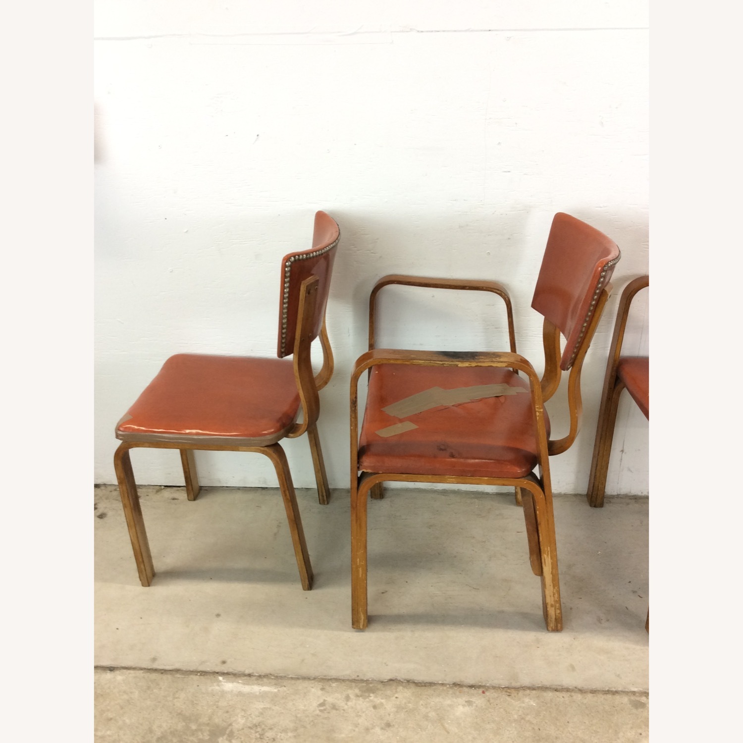 Set of 4 Mid Century Bentwood Dining Chairs - image-22