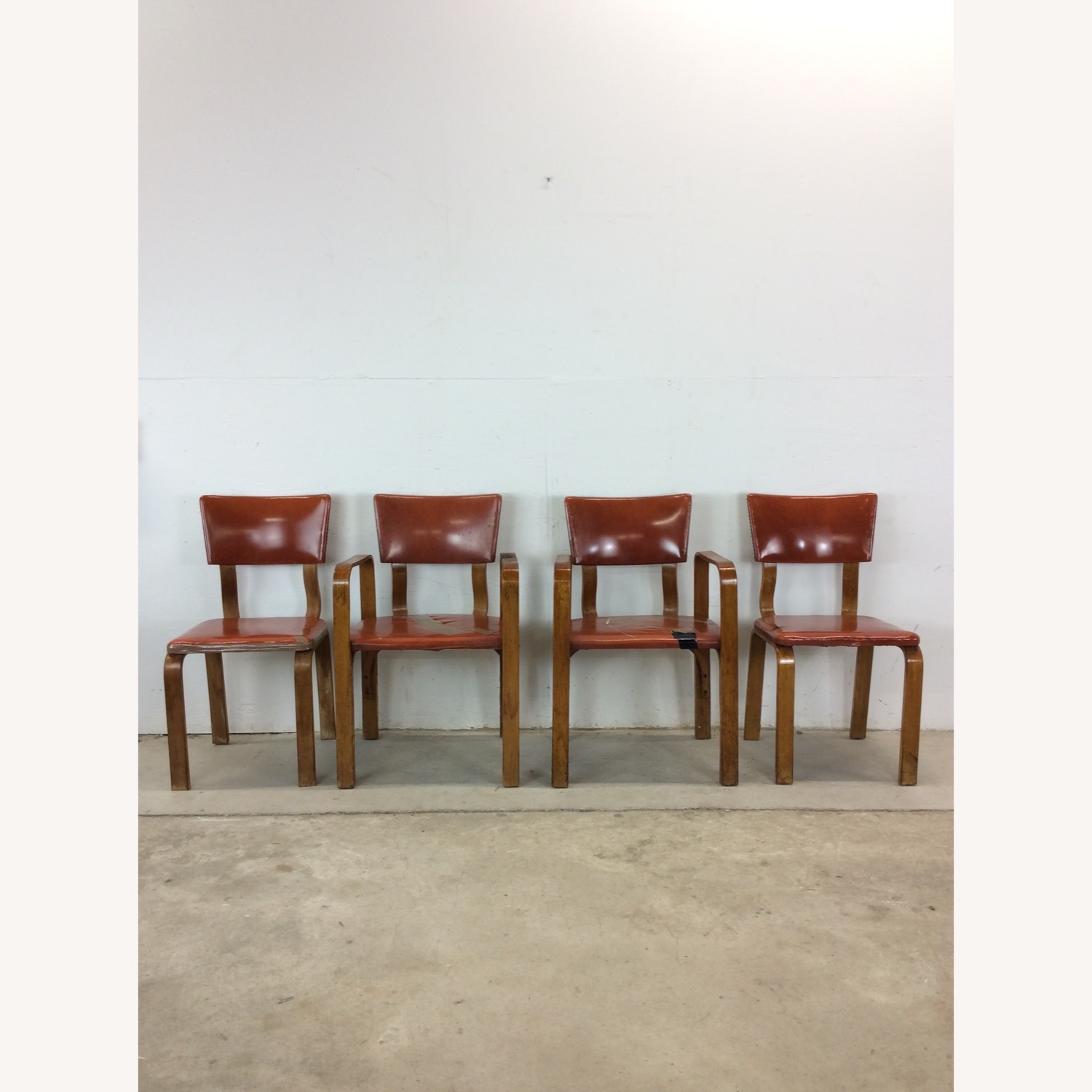 Set of 4 Mid Century Bentwood Dining Chairs - image-1