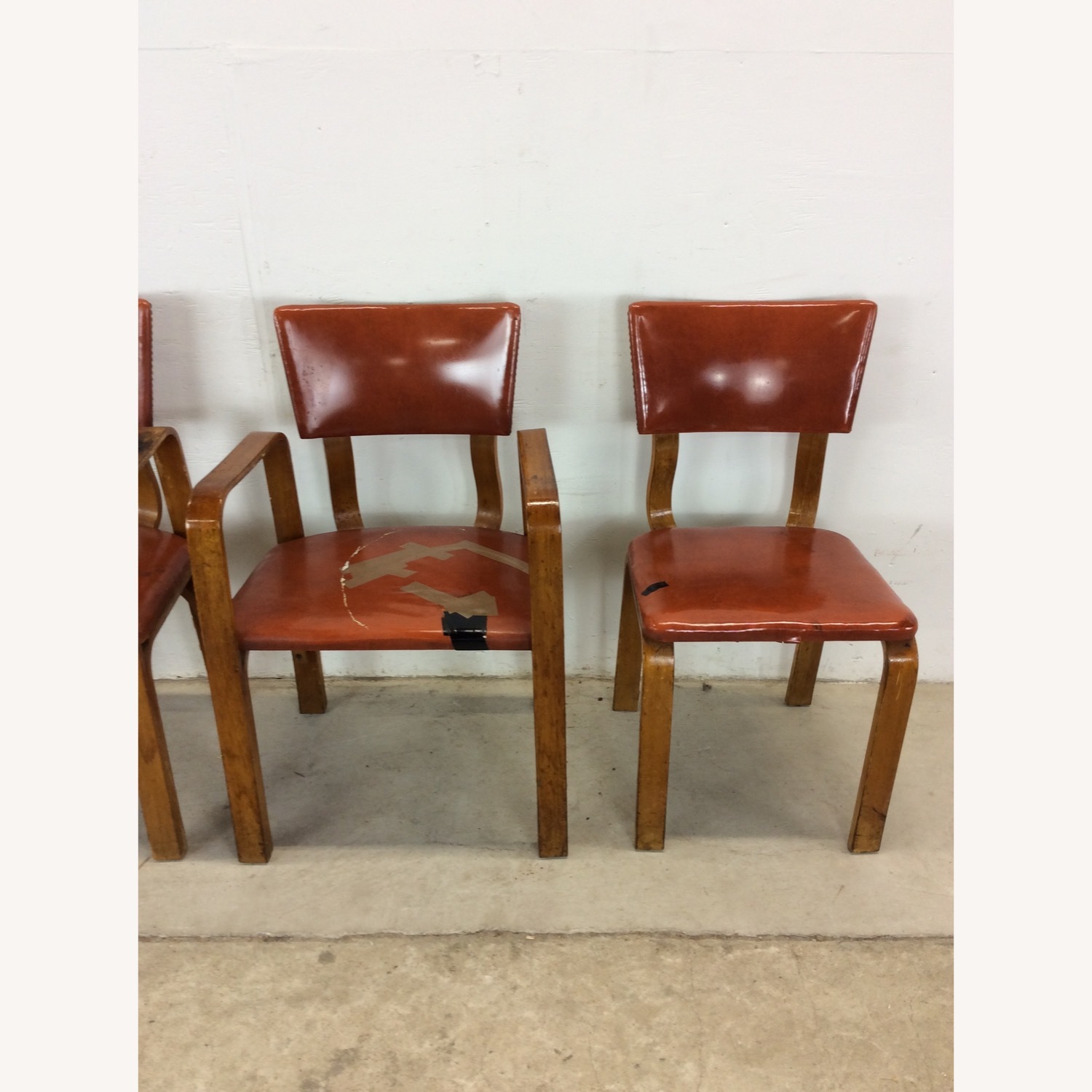 Set of 4 Mid Century Bentwood Dining Chairs - image-3