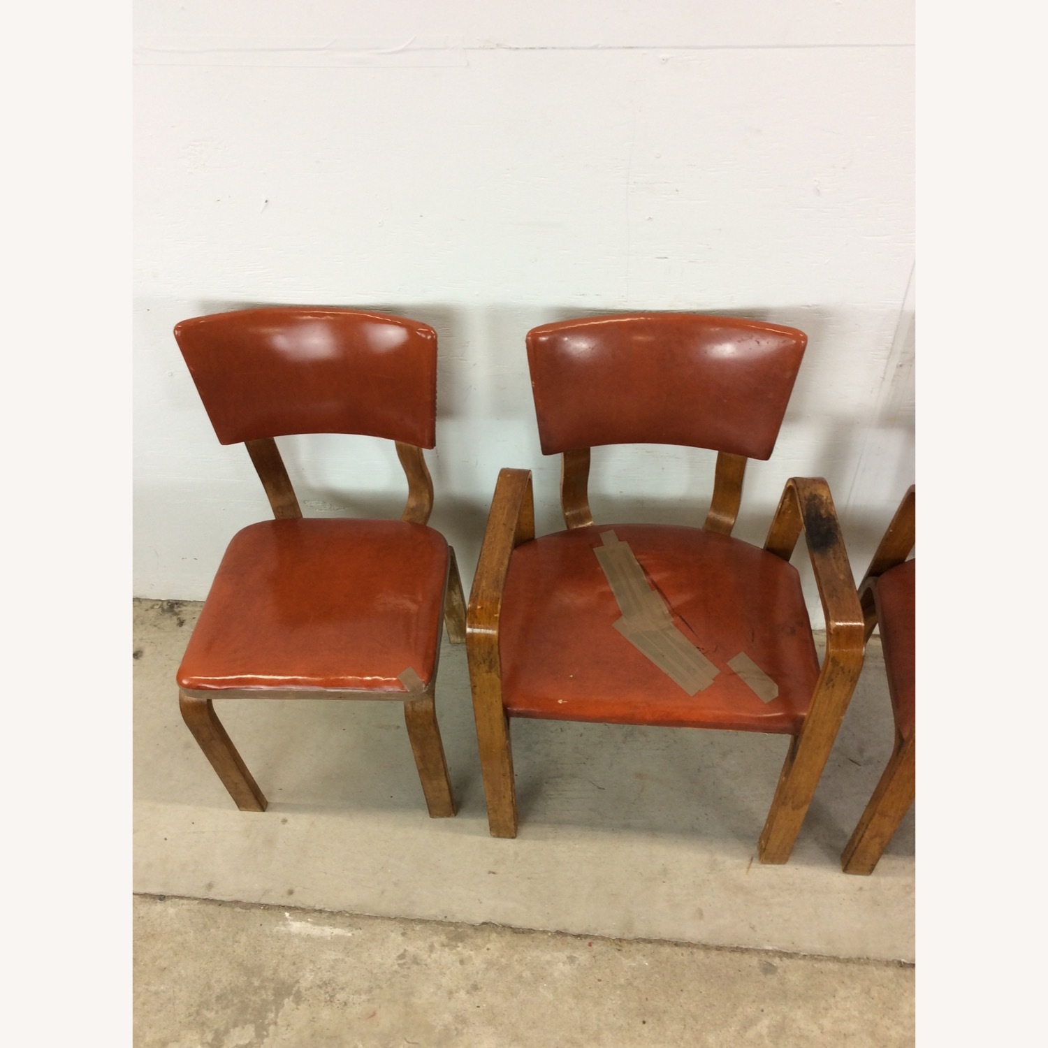 Set of 4 Mid Century Bentwood Dining Chairs - image-4