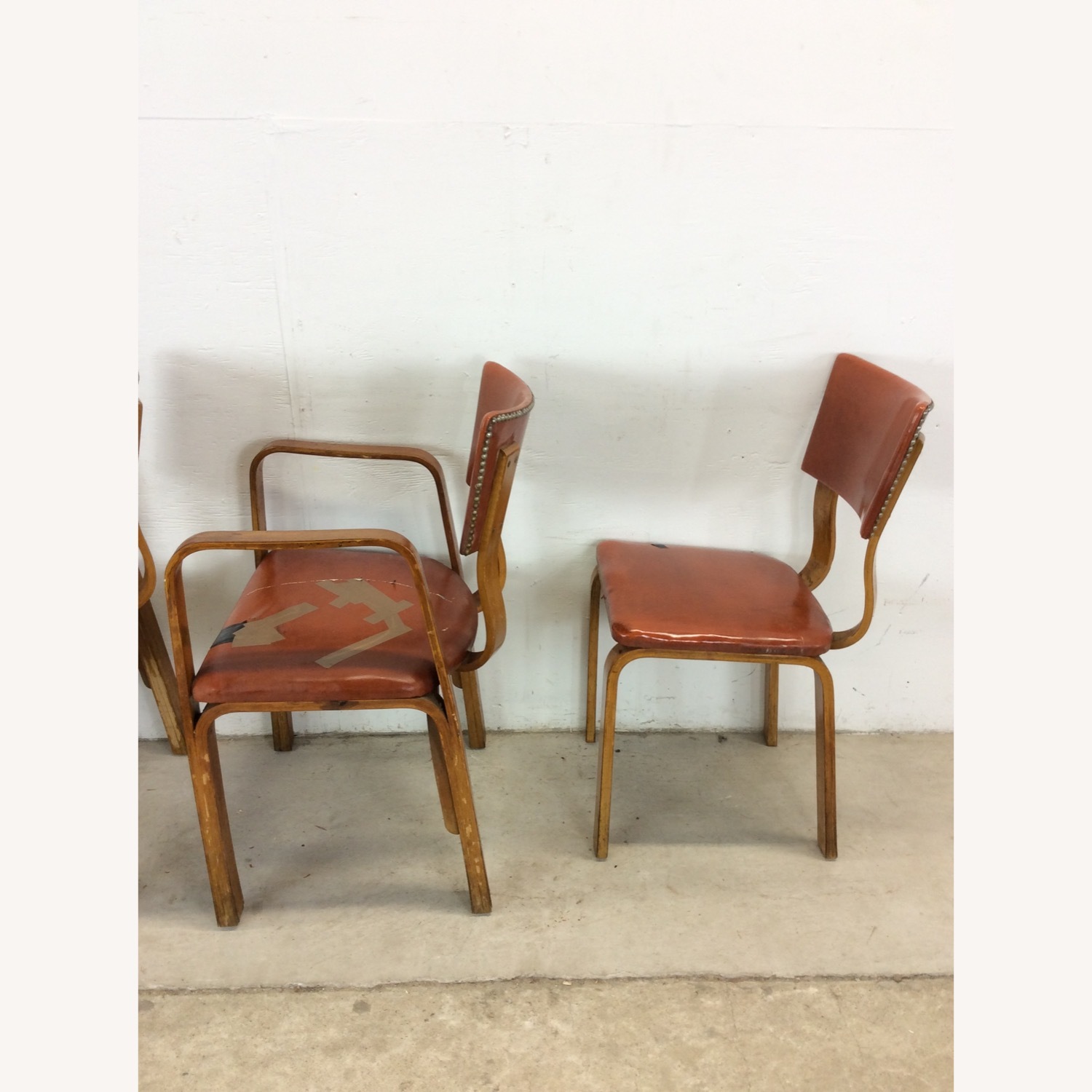 Set of 4 Mid Century Bentwood Dining Chairs - image-23
