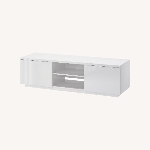 Used IKEA BYAS High Gloss White Media Center for sale on AptDeco