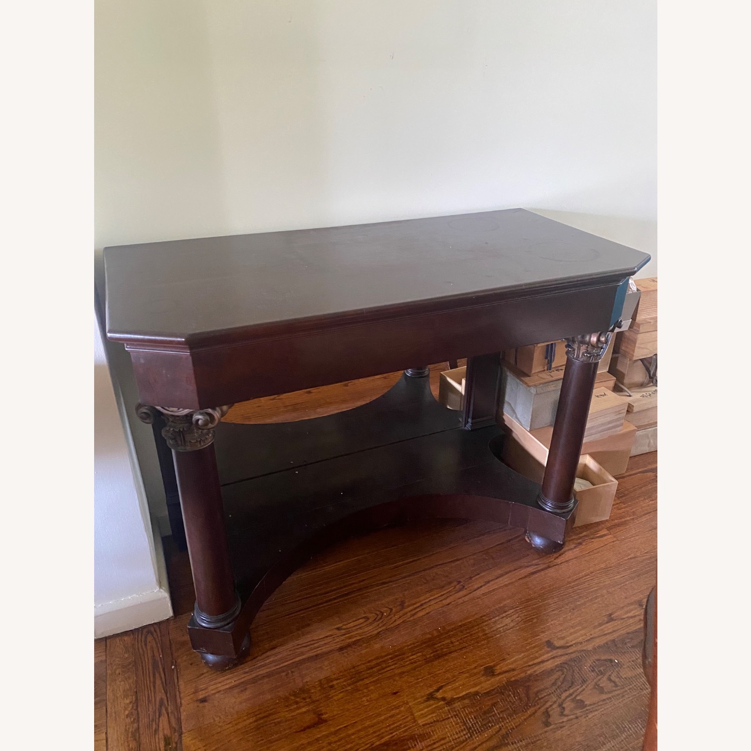 Mahogany Pier Table With Mirror - image-6