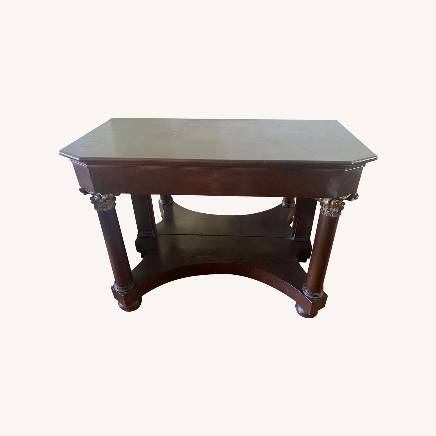 Mahogany Pier Table With Mirror - image-0