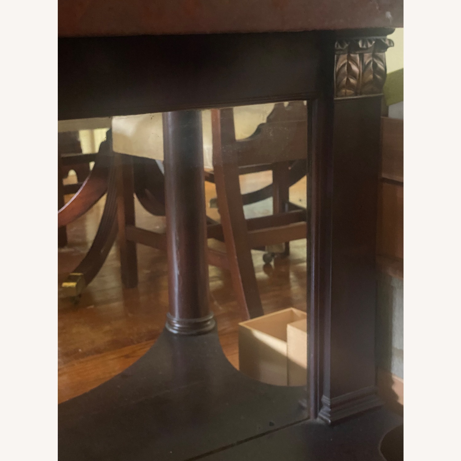 Mahogany Pier Table With Mirror - image-4