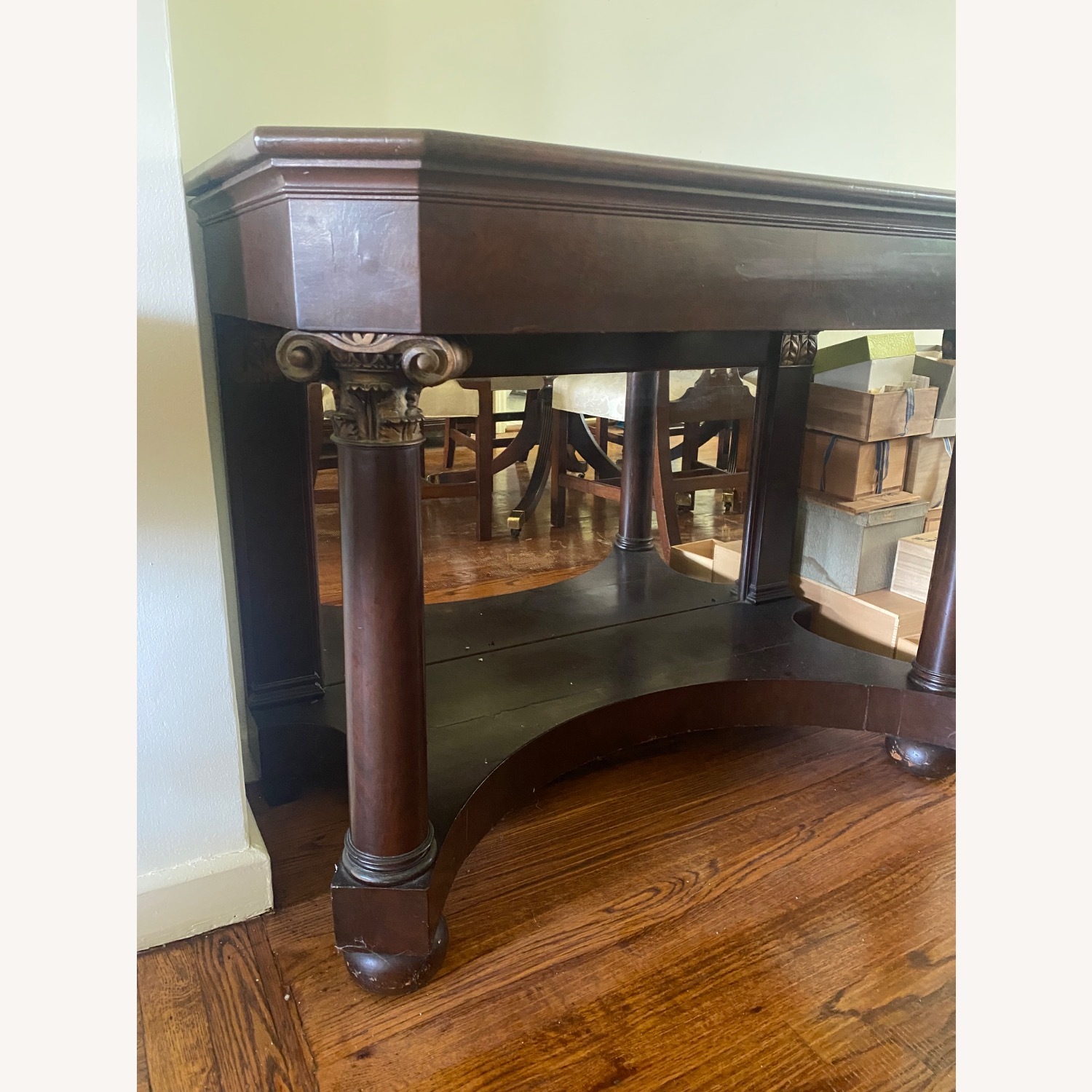 Mahogany Pier Table With Mirror - image-5
