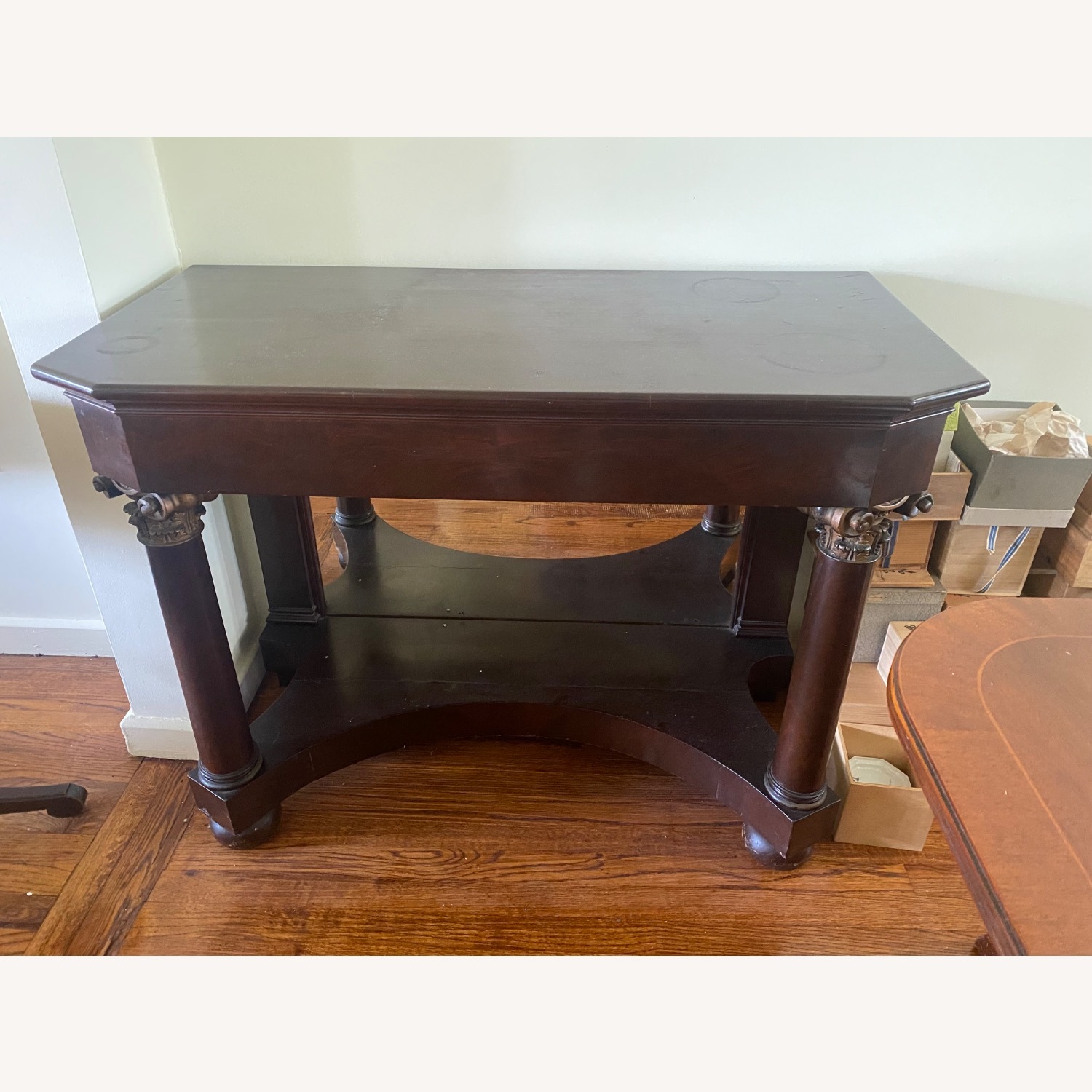 Mahogany Pier Table With Mirror - image-1
