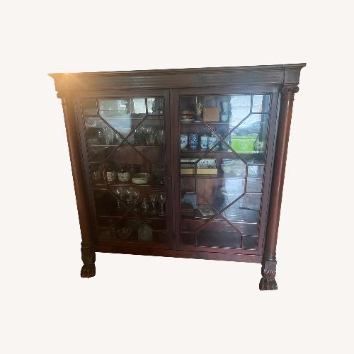 Used Wooden Cabinet With Glass Front Doors for sale on AptDeco