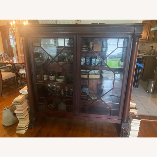 Used Wooden Cabinet With Glass Front Doors for sale on AptDeco