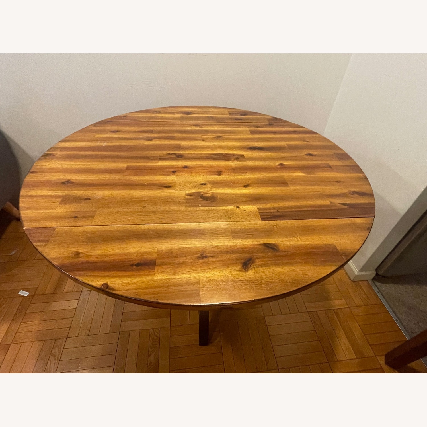 Round Drop Leaf Table with 4 Chairs - image-8