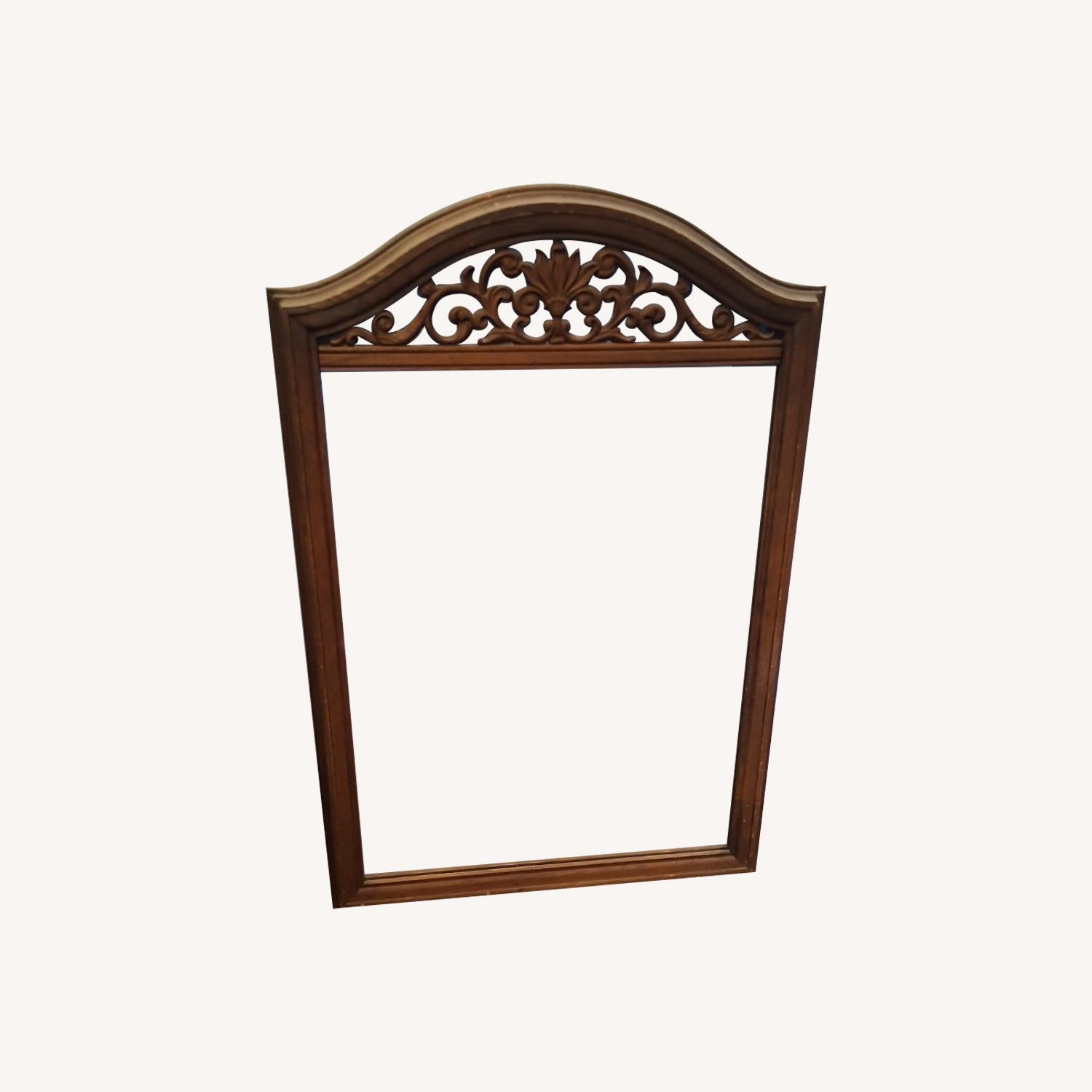 Antique Carved Wooden Mirror - image-0