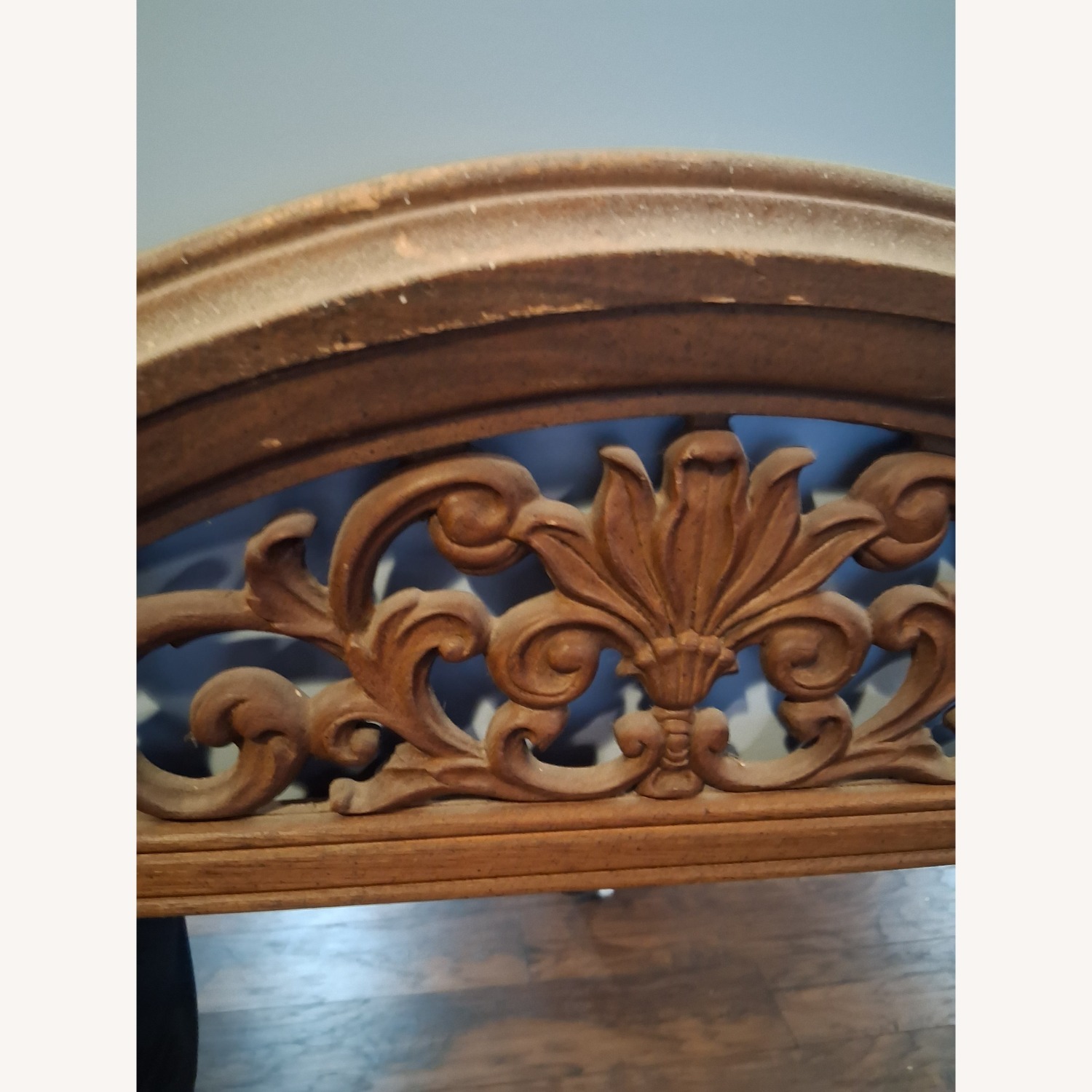Antique Carved Wooden Mirror - image-4