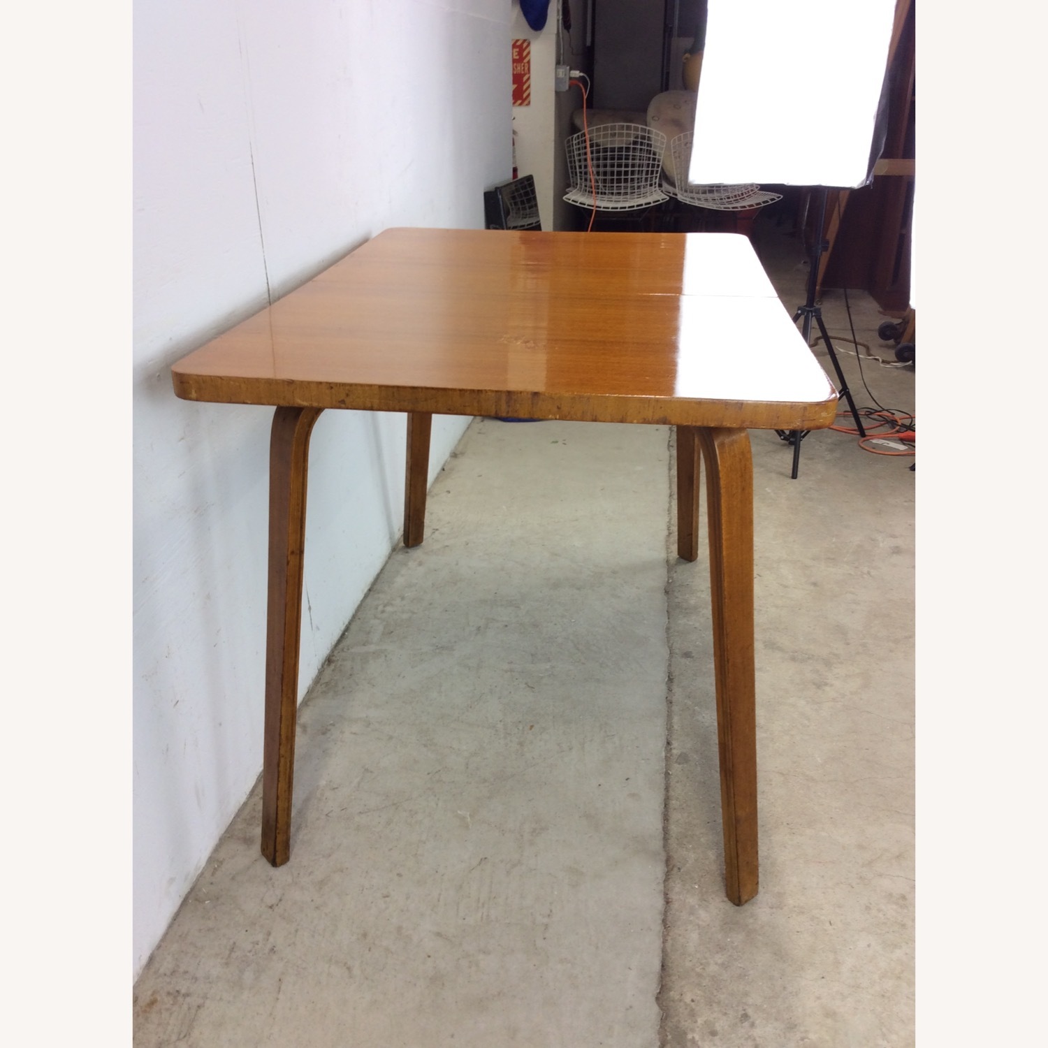 Mid Century Kitchen Table with Bentwood Legs - image-13