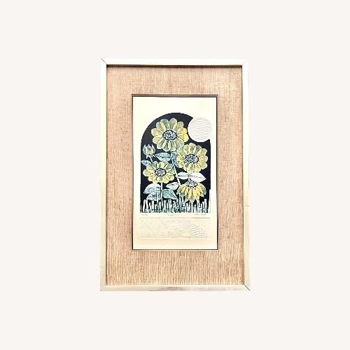 Used Vintage Original Print "Sunflowers" Tom Wood for sale on AptDeco