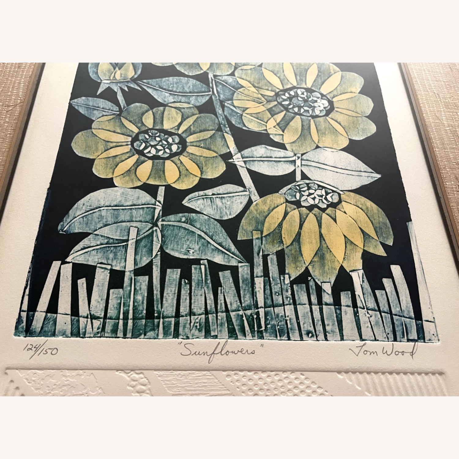 Vintage Original Print "Sunflowers" Tom Wood - image-4