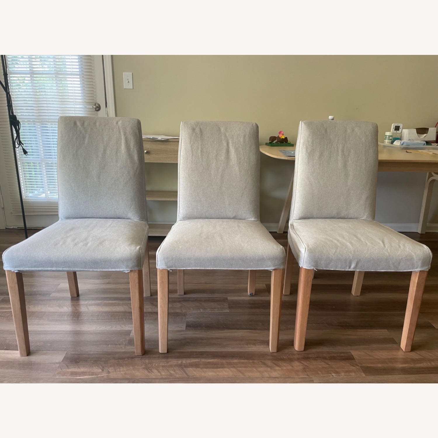 IKEA BERGMUND Chair Frame (Light Grey) - image-1