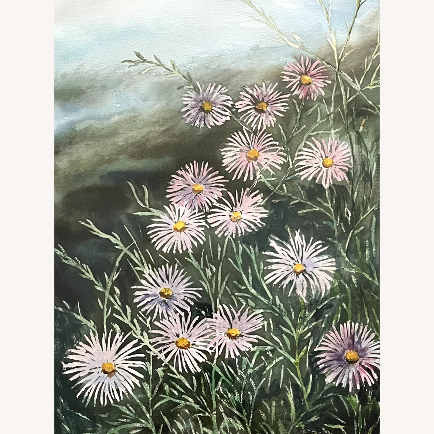 Signed Landscape Watercolor Painting Doris Borst - image-1