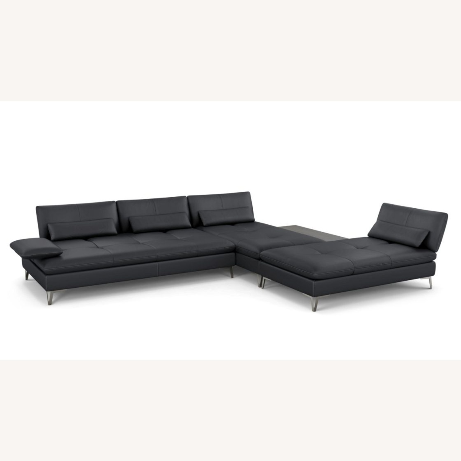 Elegant Roche Bobois Leather Sofa - image-4