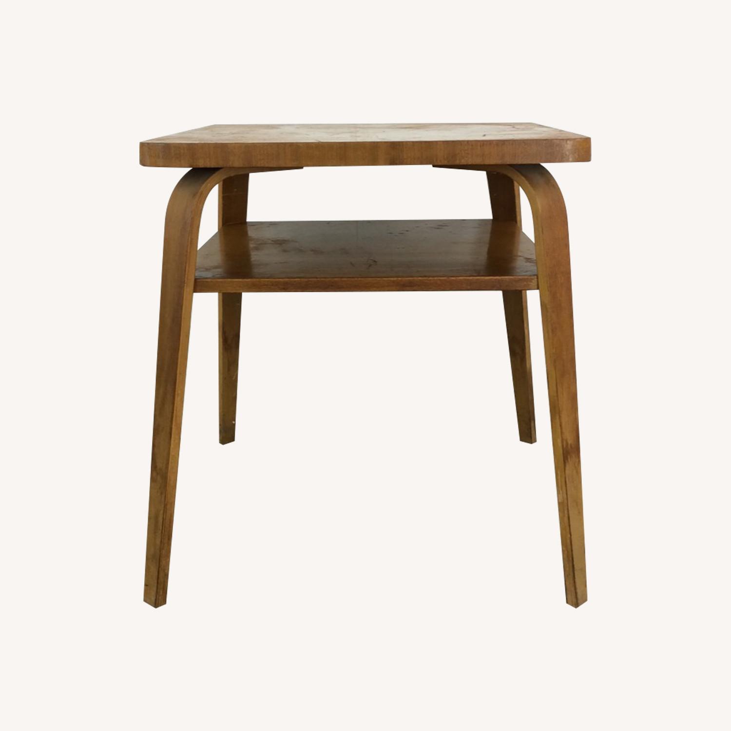 Mid Century 2 Tier End Table - image-0