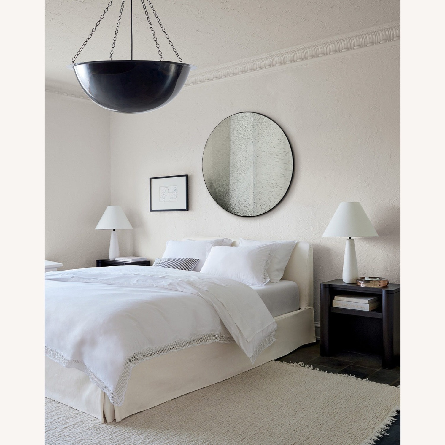 CB2 Low Profile Slipcover Ivory King Bed - image-2