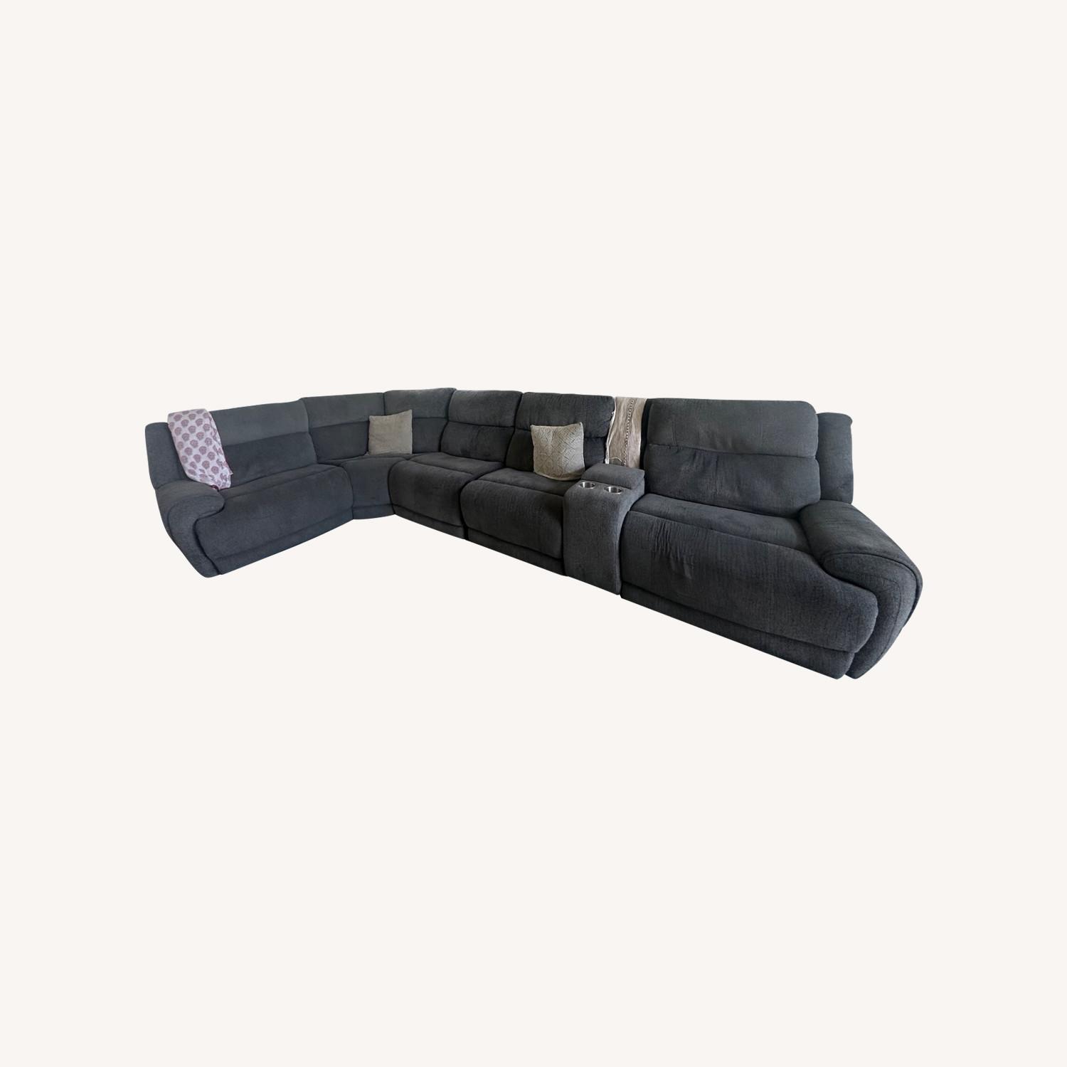 Living Spaces Sectional Recycling Sofa - image-0