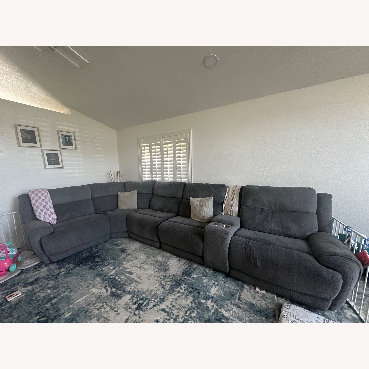 Living Spaces Sectional Recycling Sofa - image-3
