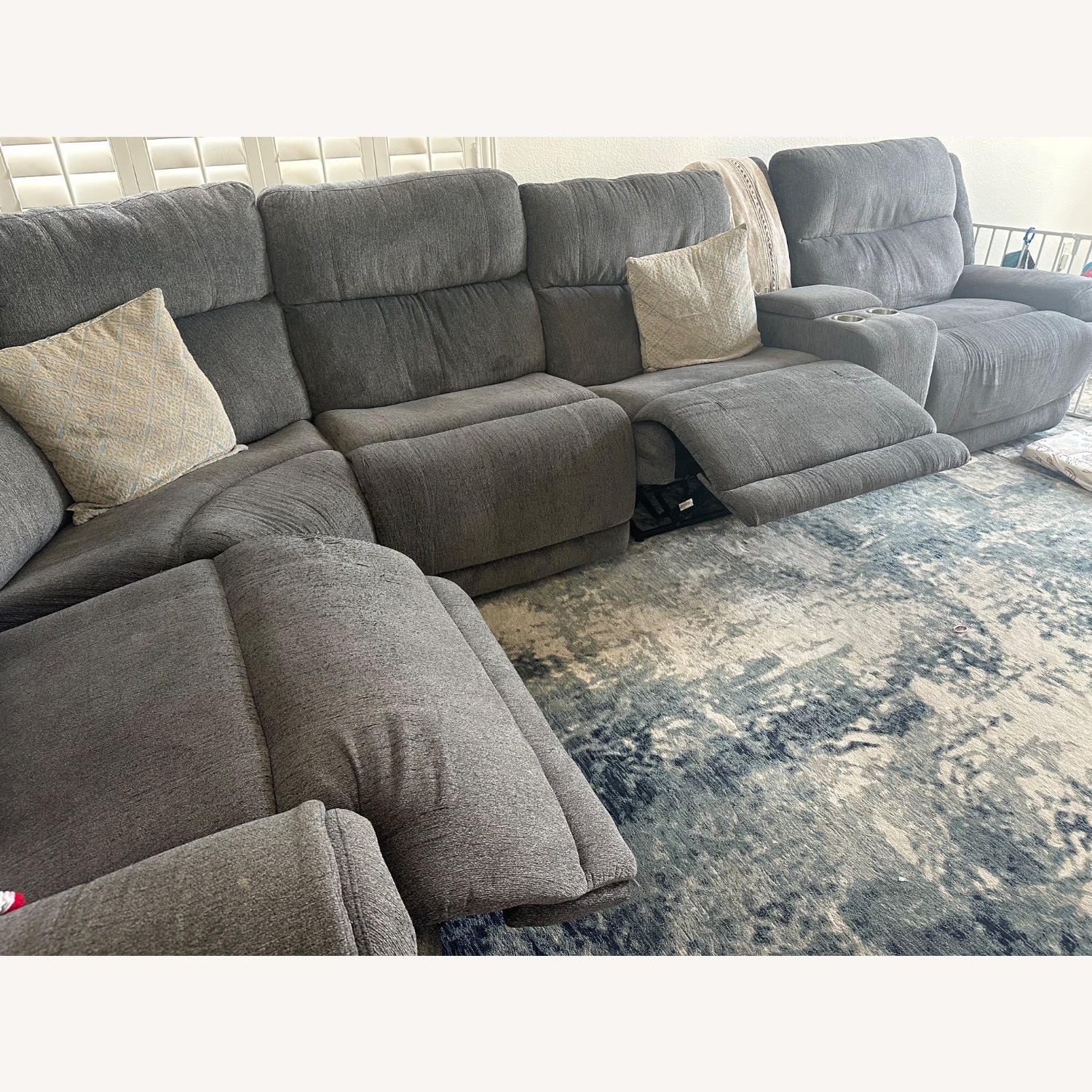Living Spaces Sectional Recycling Sofa - image-2