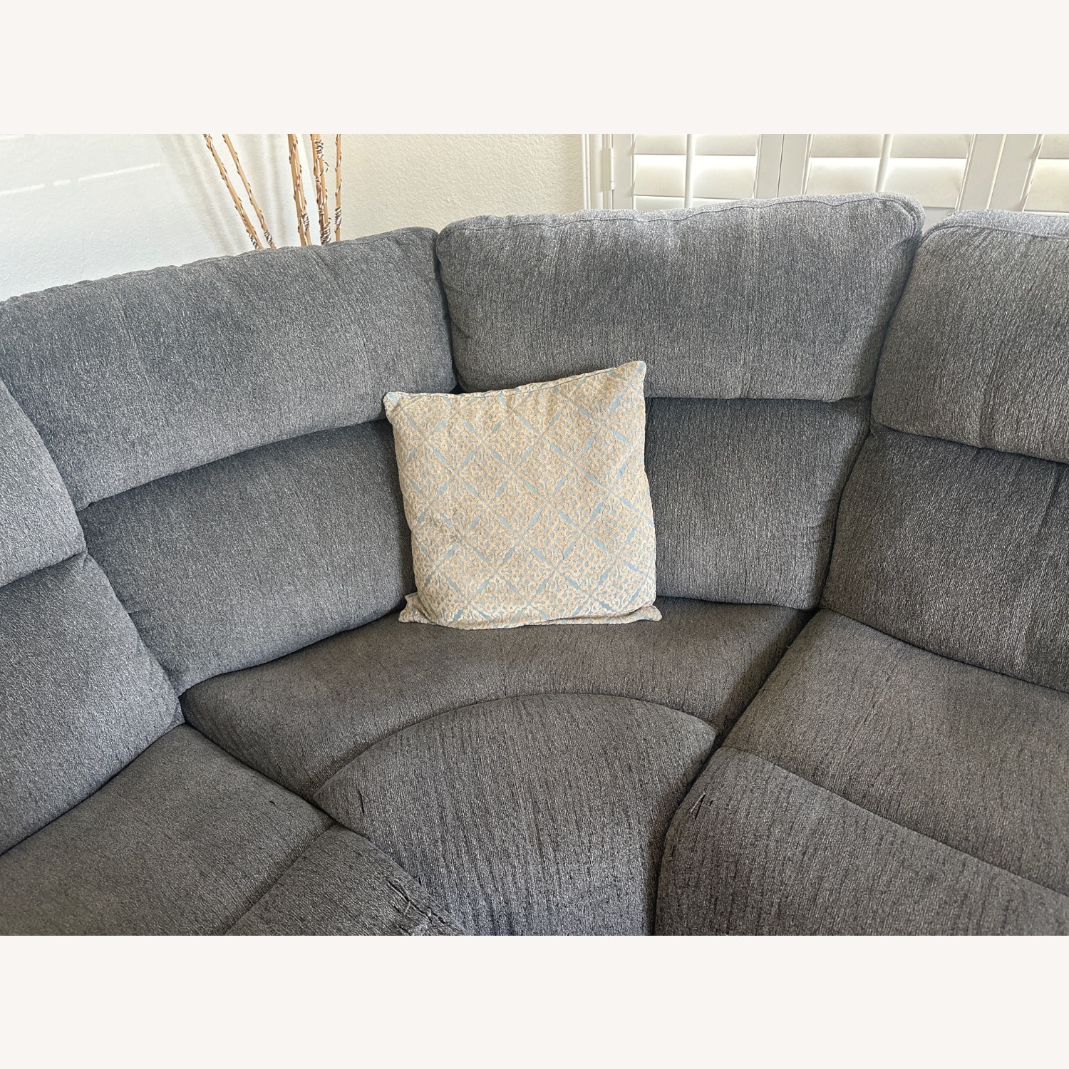 Living Spaces Sectional Recycling Sofa - image-5