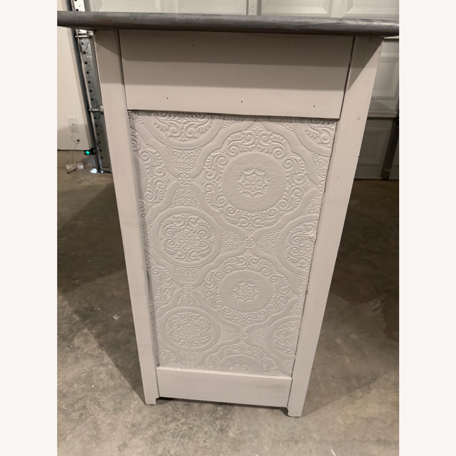 Gray and White Heavy Solid Wood Dresser - image-3