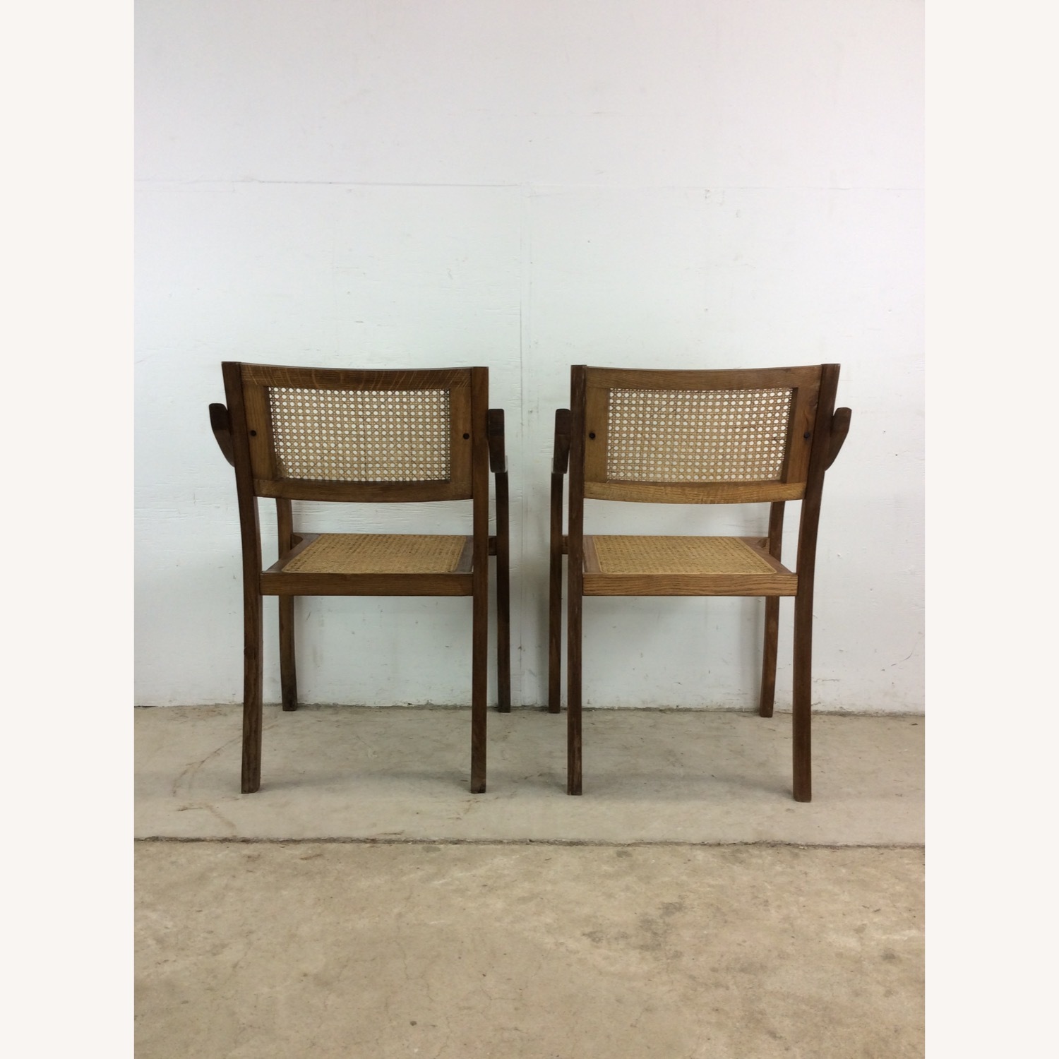 Pair Mid Century Bentwood Chairs with Caned Seat - image-13