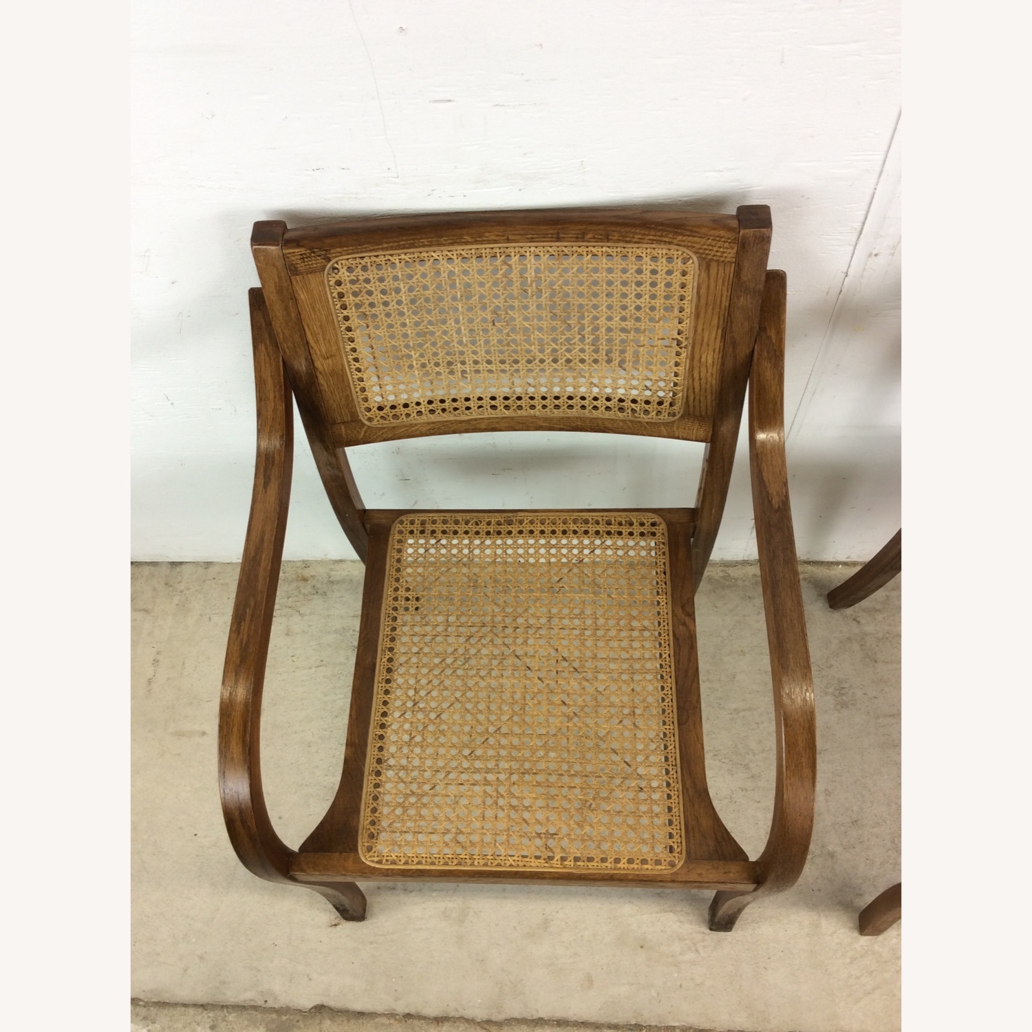 Pair Mid Century Bentwood Chairs with Caned Seat - image-5