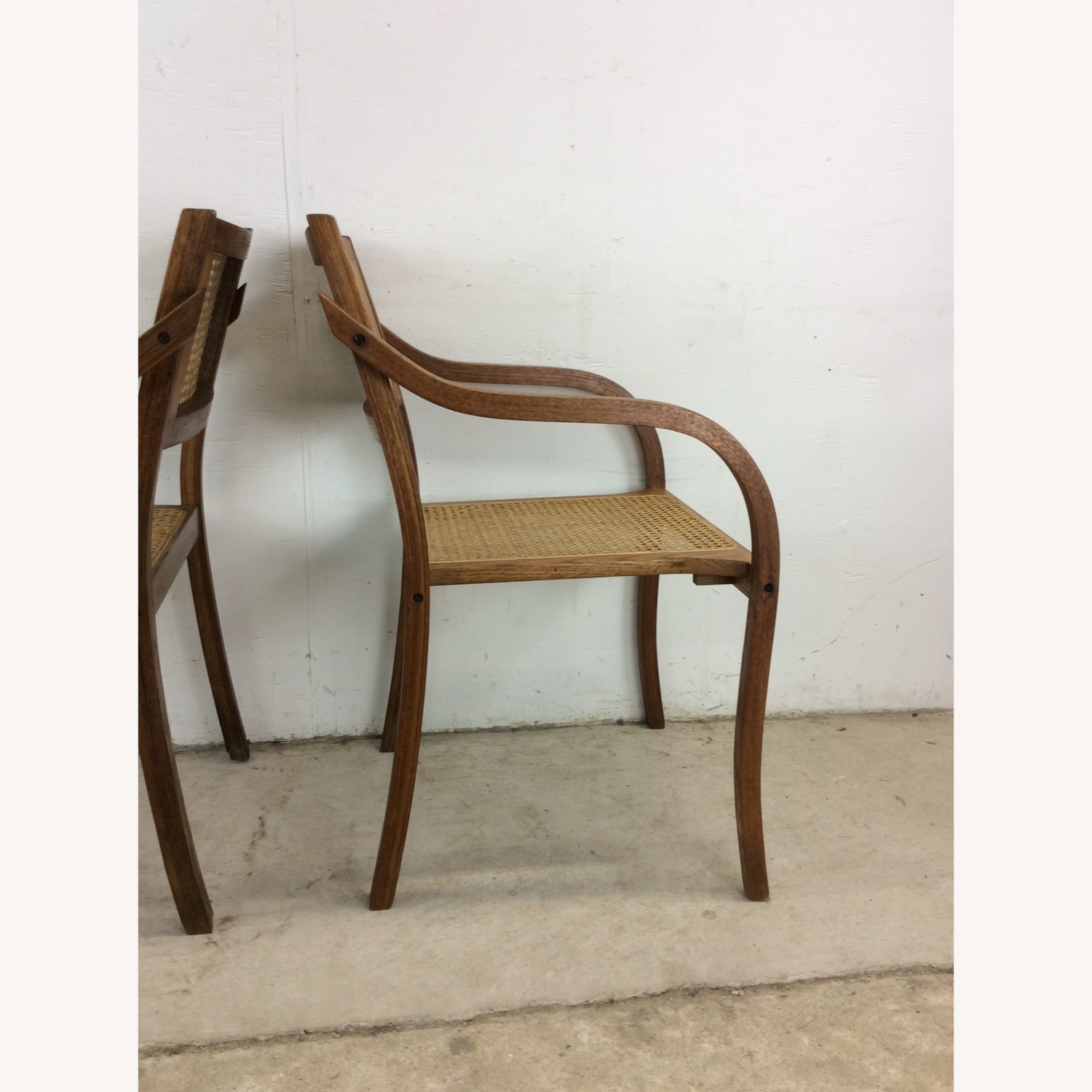 Pair Mid Century Bentwood Chairs with Caned Seat - image-21