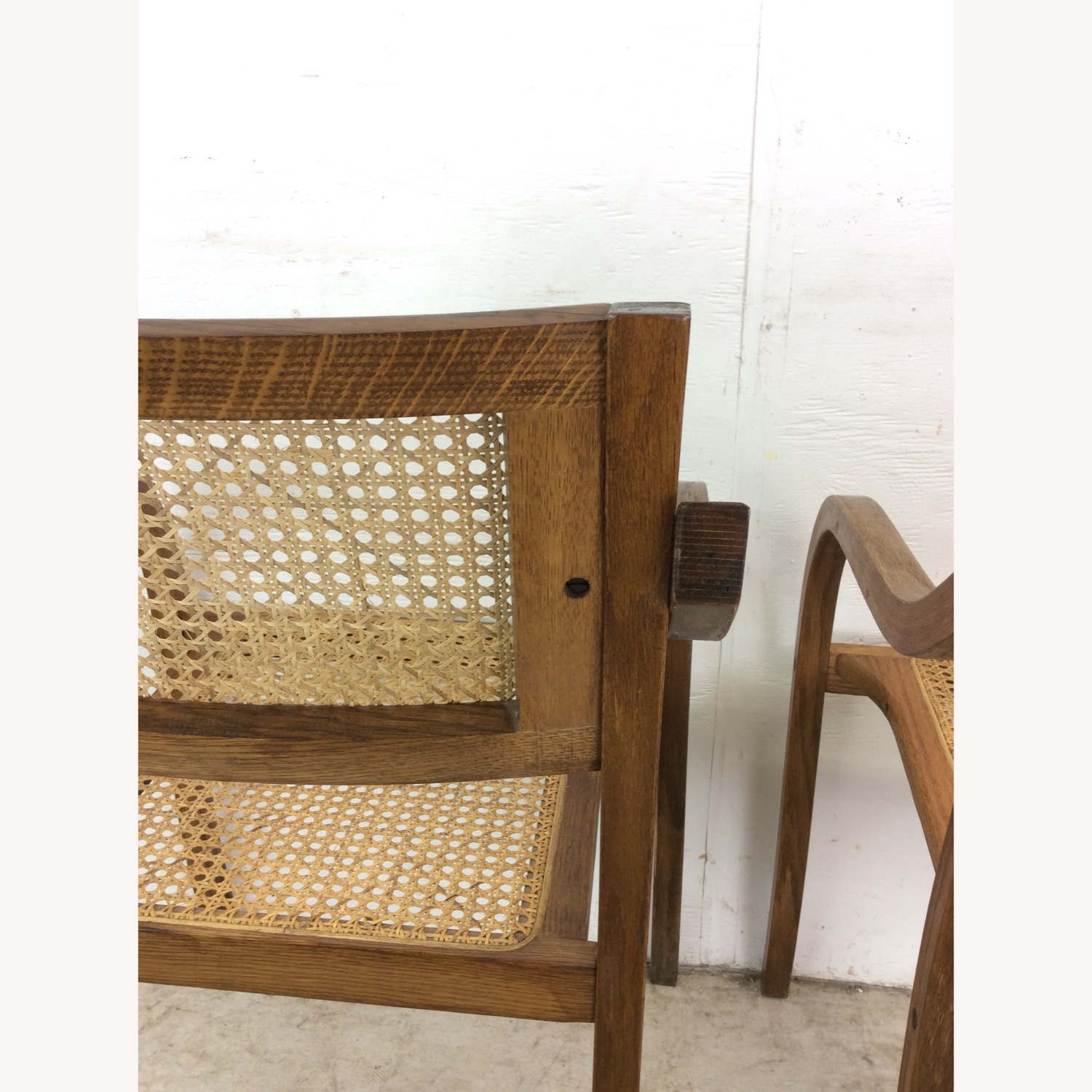 Pair Mid Century Bentwood Chairs with Caned Seat - image-16