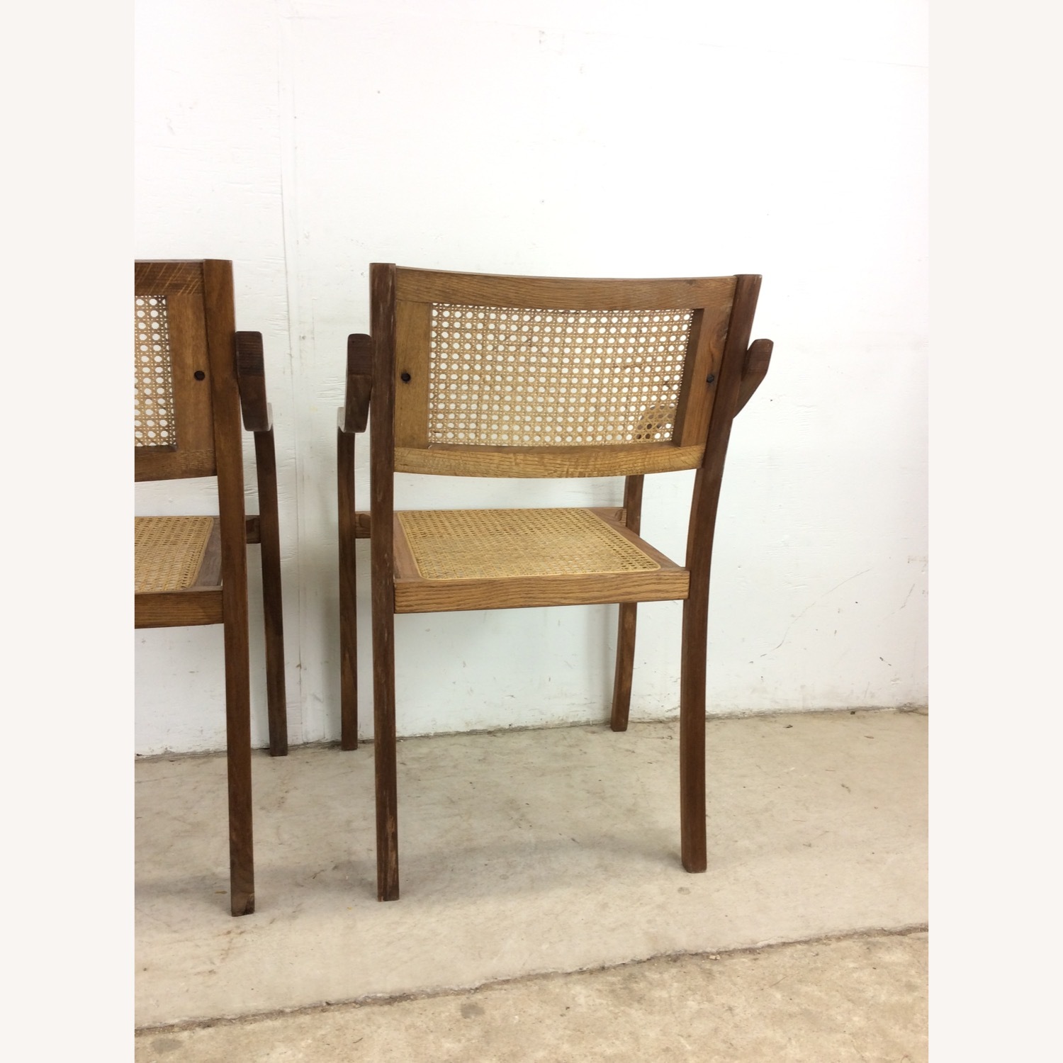 Pair Mid Century Bentwood Chairs with Caned Seat - image-15