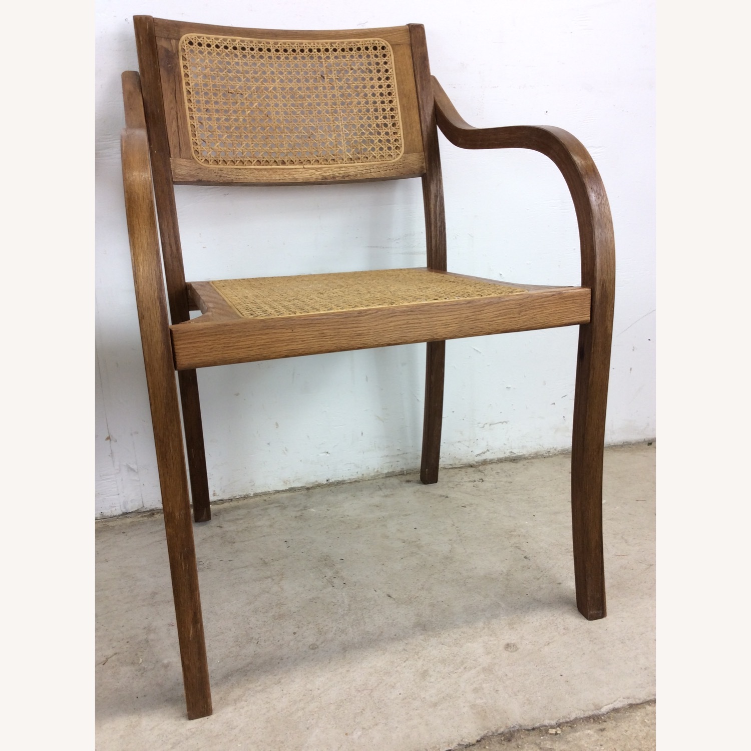 Pair Mid Century Bentwood Chairs with Caned Seat - image-8