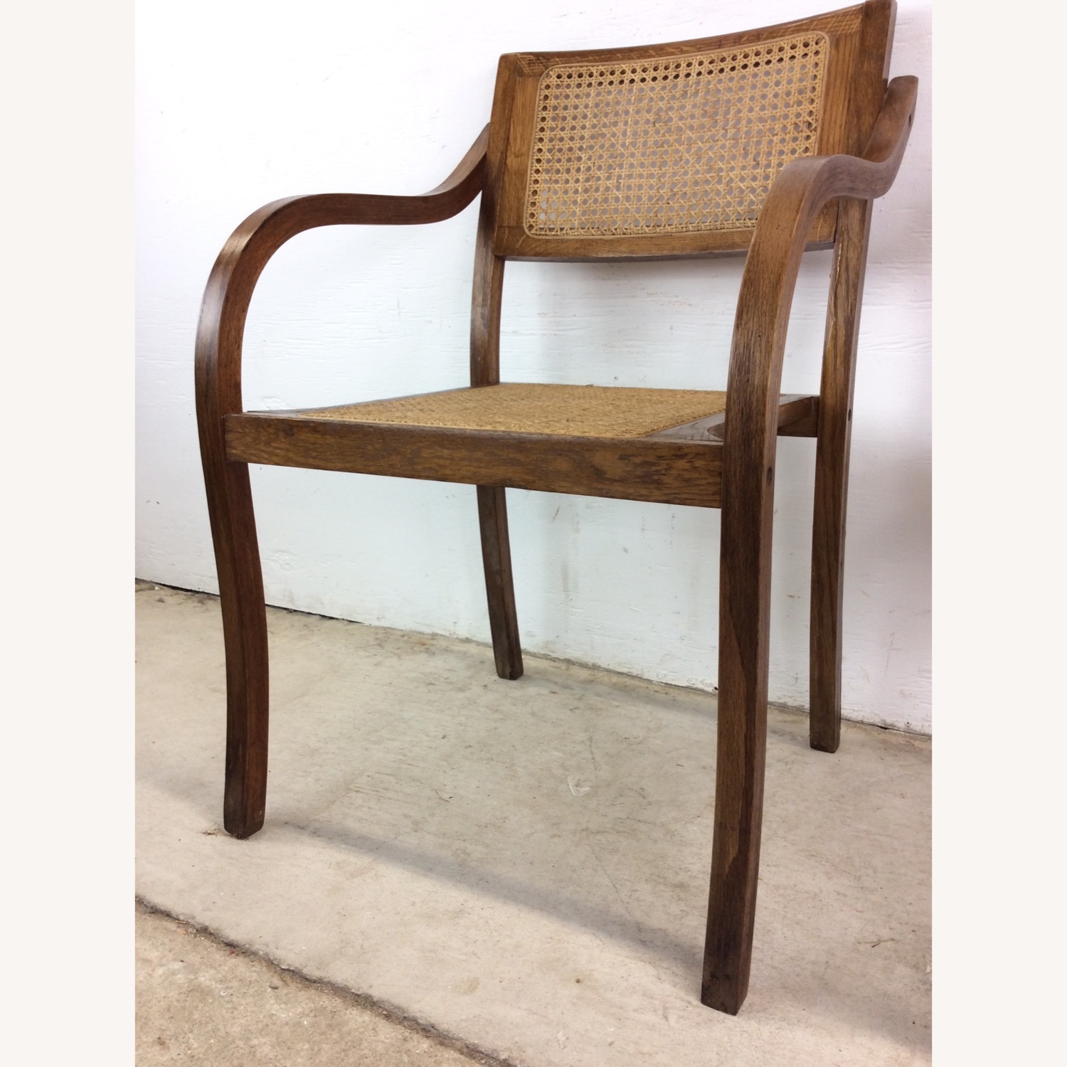 Pair Mid Century Bentwood Chairs with Caned Seat - image-7