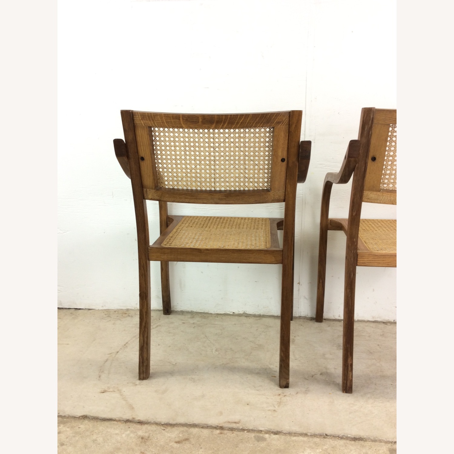 Pair Mid Century Bentwood Chairs with Caned Seat - image-14