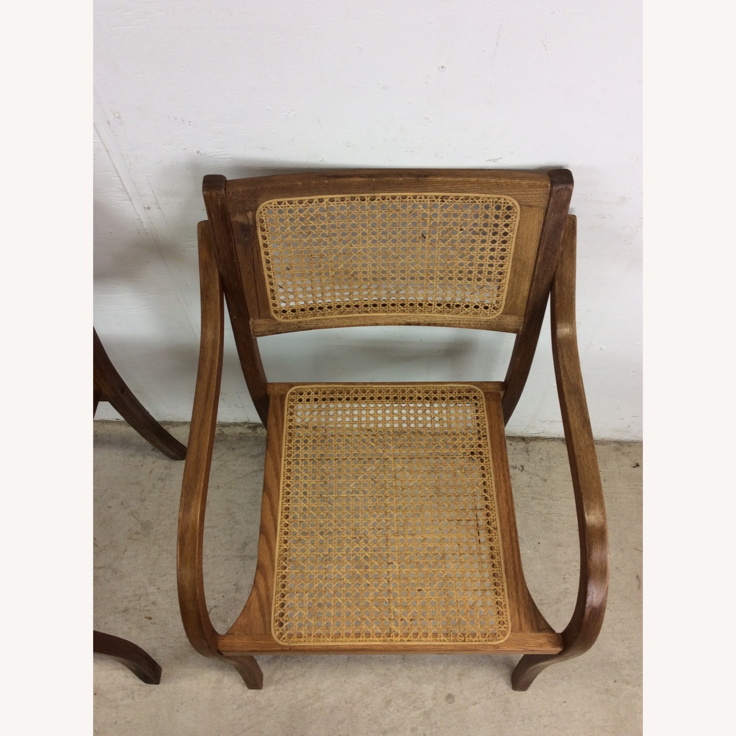 Pair Mid Century Bentwood Chairs with Caned Seat - image-6