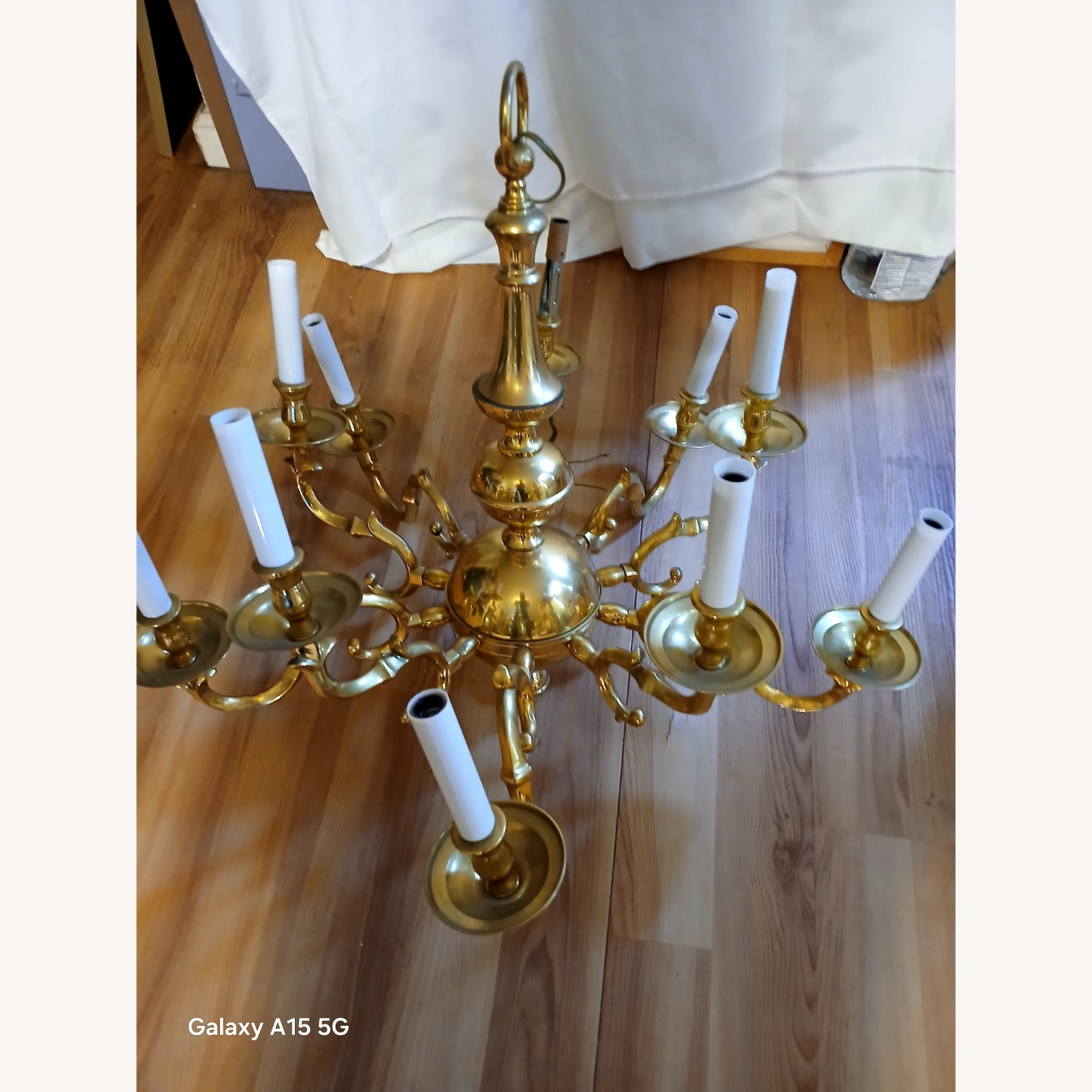 Brass Chandelier - image-1