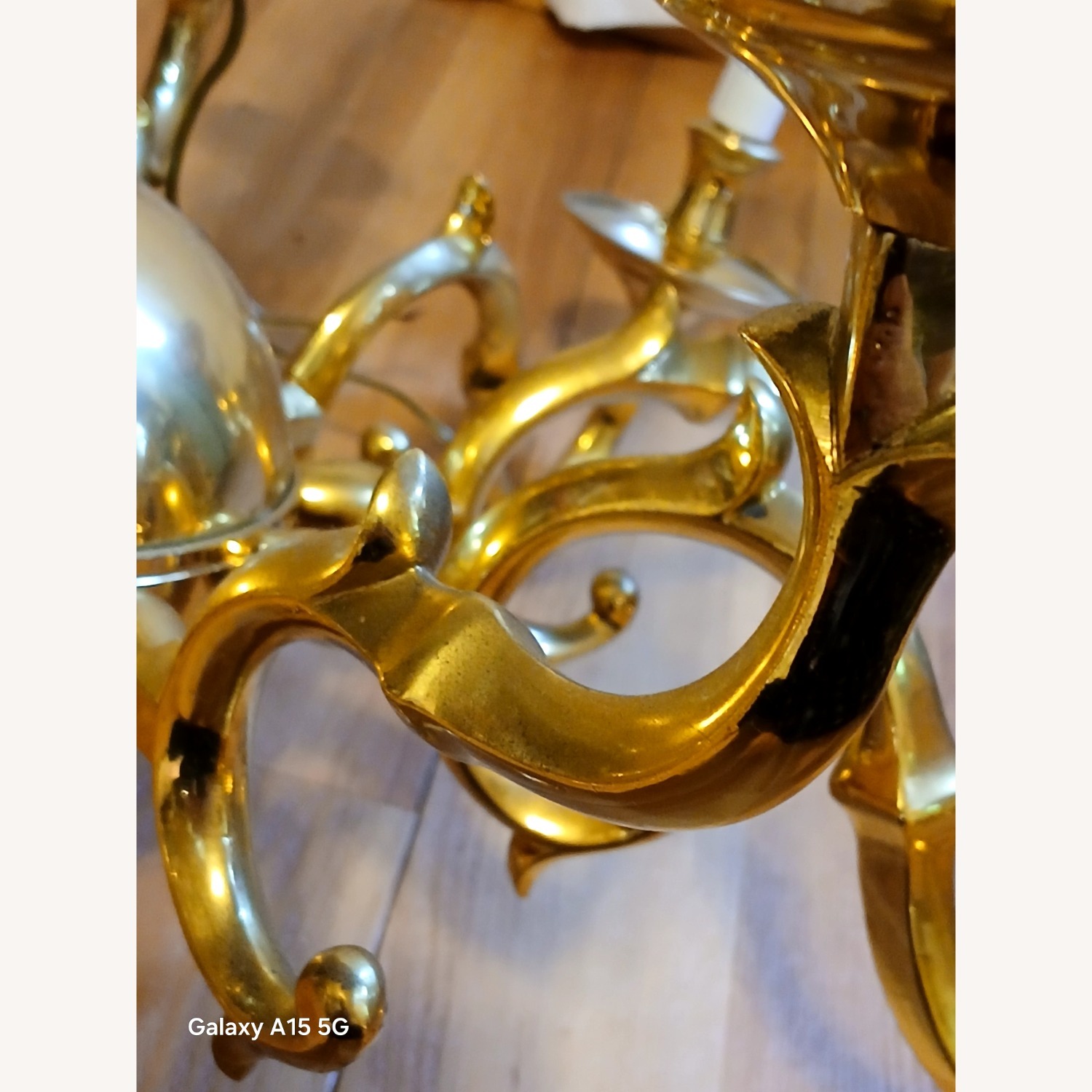 Brass Chandelier - image-3