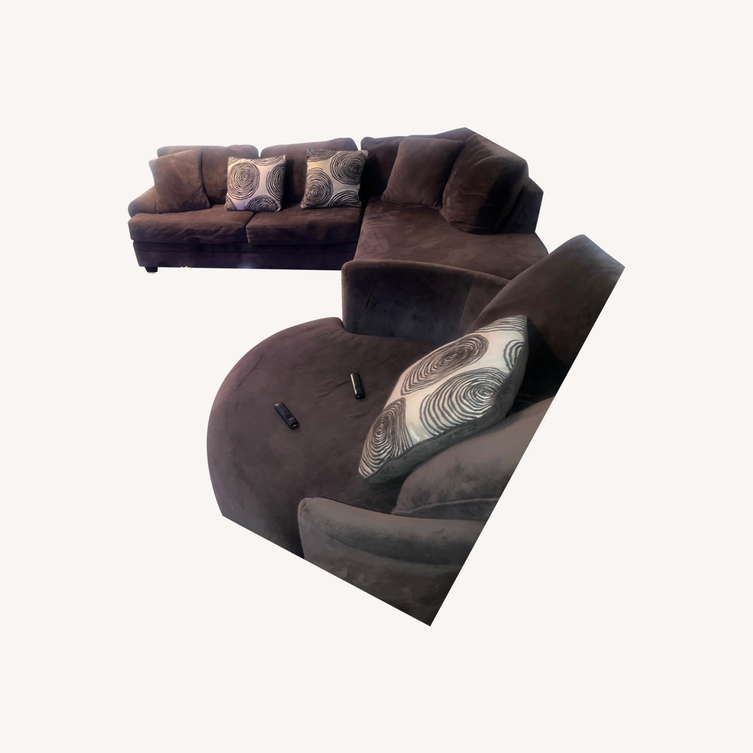 Groovy Chocolate Sectional - image-0