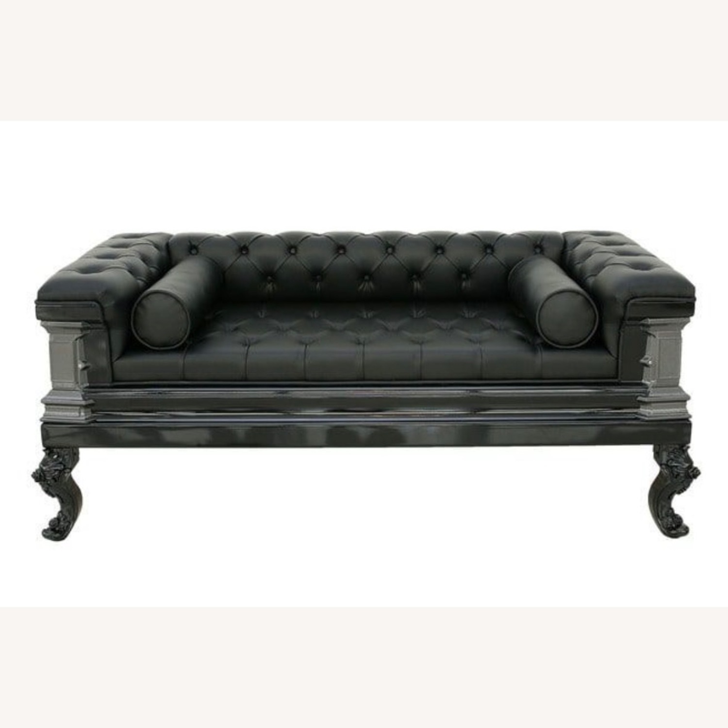 Black Gothic Coffin Couch - image-5