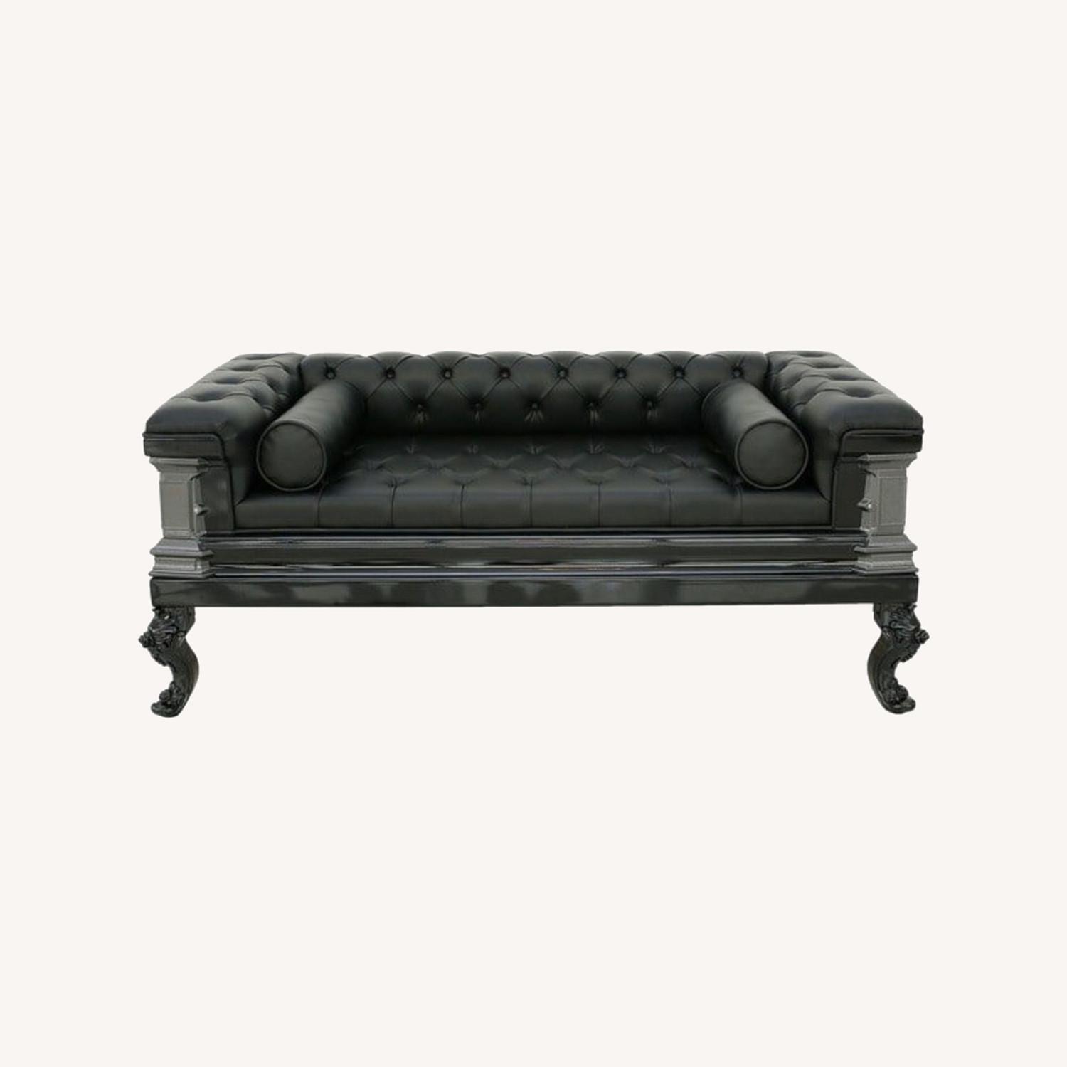 Black Gothic Coffin Couch - image-0