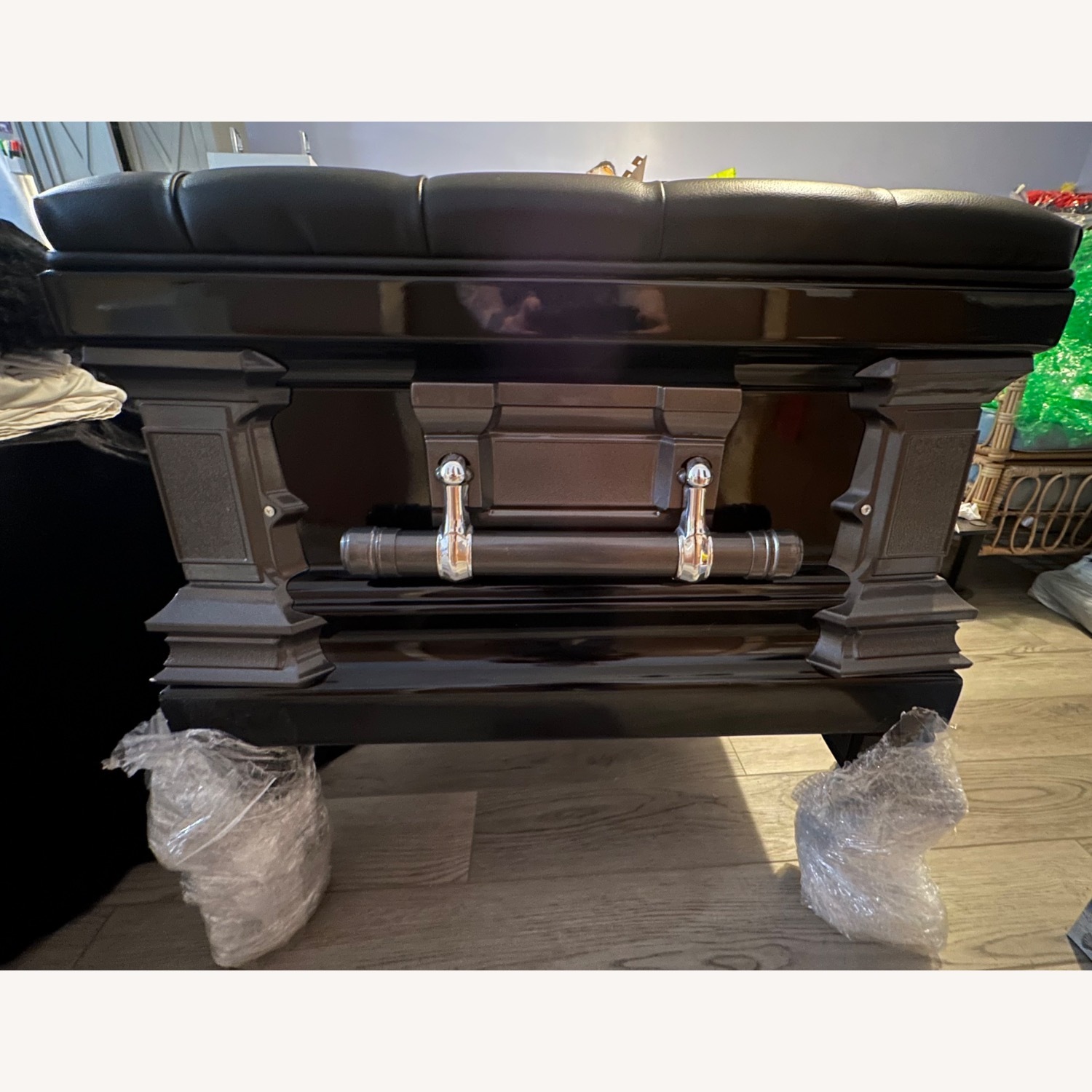 Black Gothic Coffin Couch - image-2
