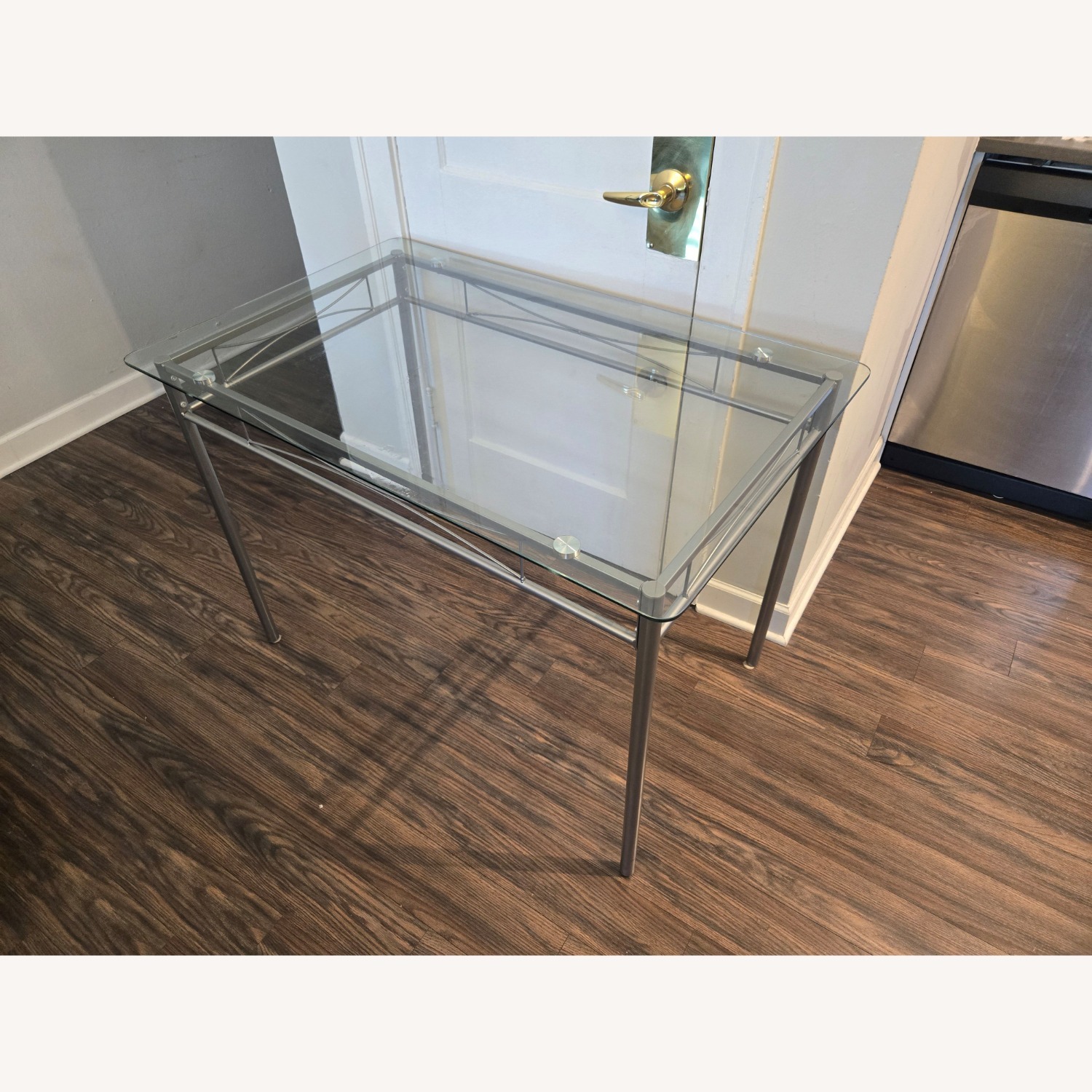 Glass Top Dining Table with Chairs - image-2