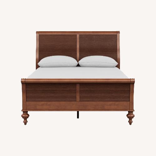 Used Ethan Allen New Country Queen Sleigh Bed for sale on AptDeco