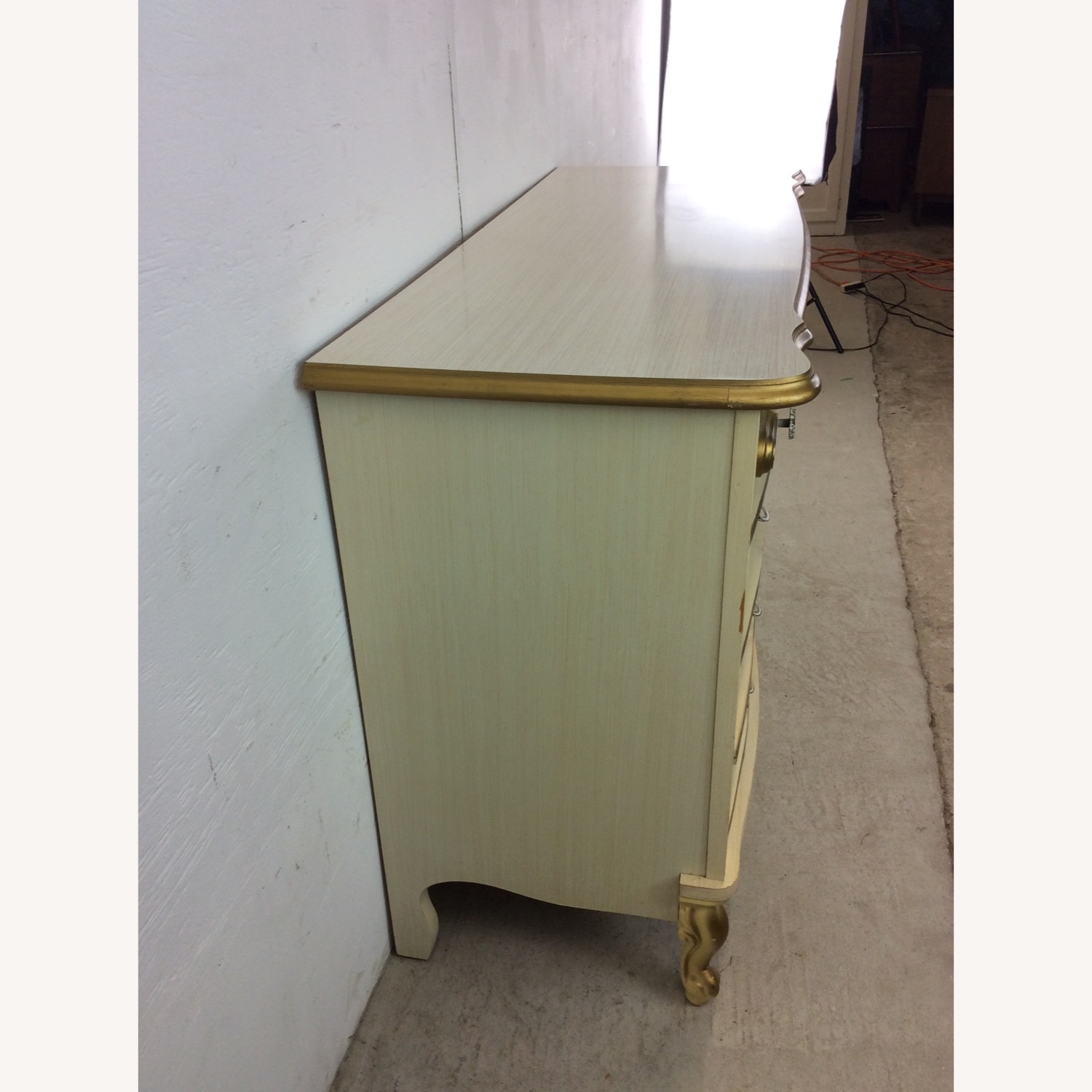 French Provincial Style Desk with 4 Drawers - image-14