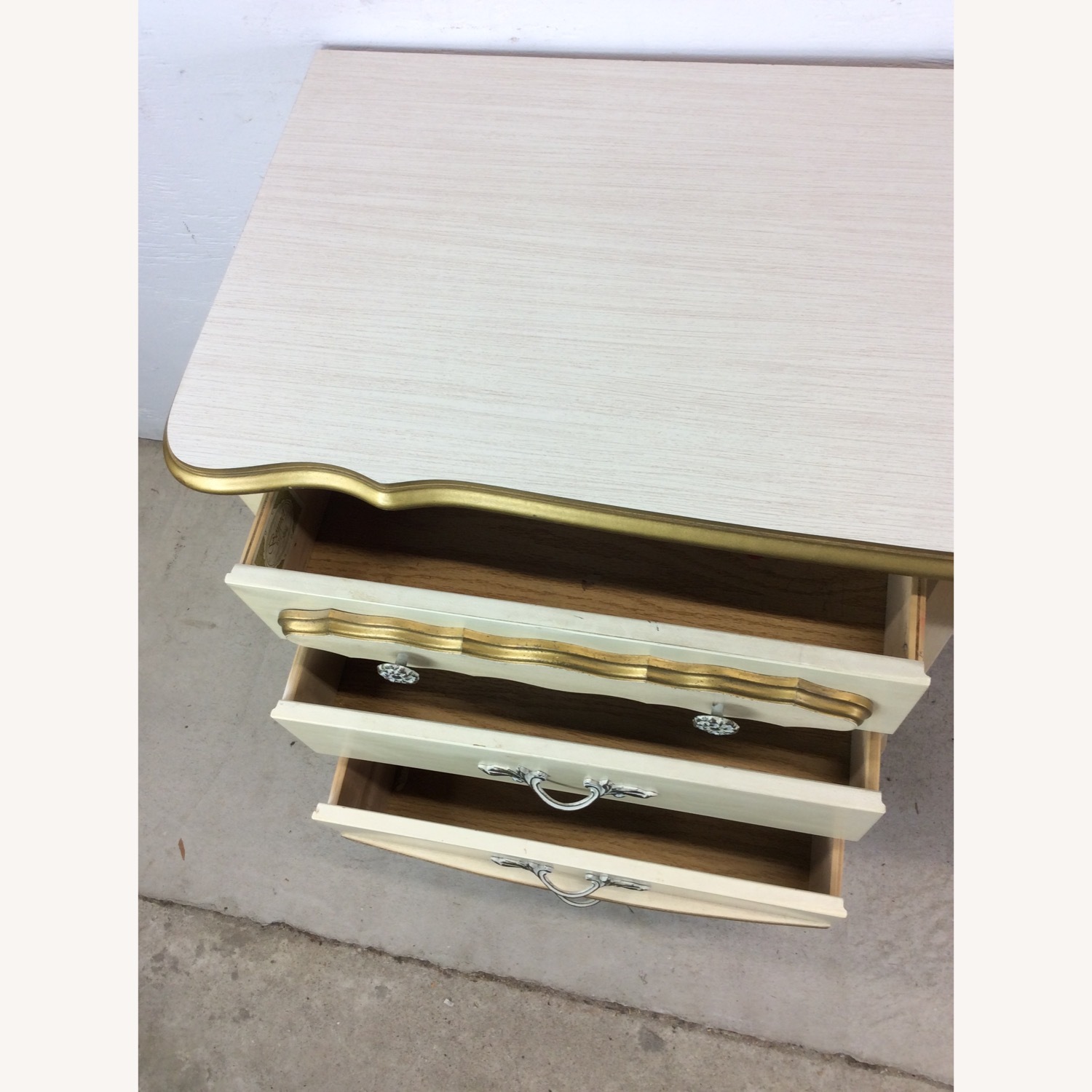 French Provincial Style Desk with 4 Drawers - image-20